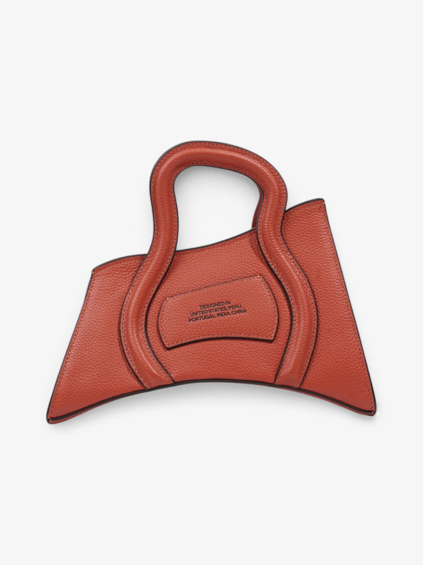 MSCHF Global Supply Chain Telephone Handbag Rust Leather