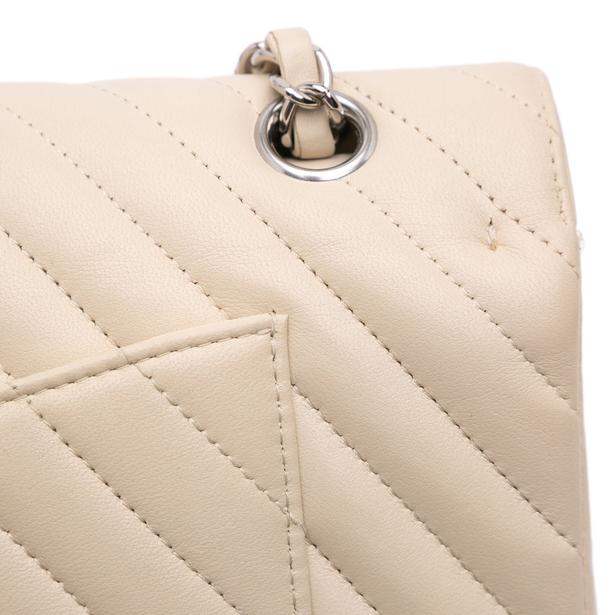 Chanel Medium Classic Chevron Lambskin Double Flap Brown