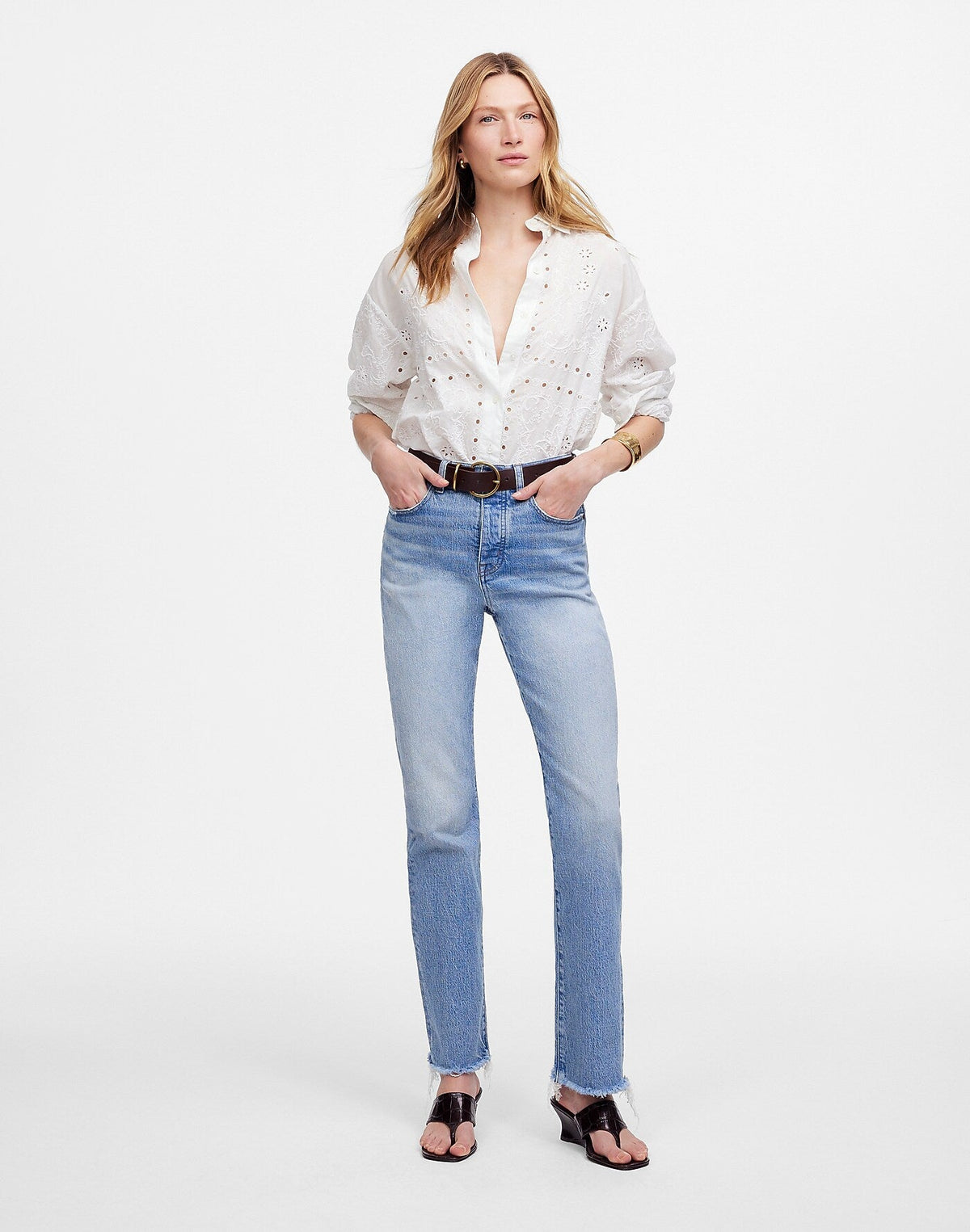 Madewell The '90s Straight Jean - Hallstead Wash