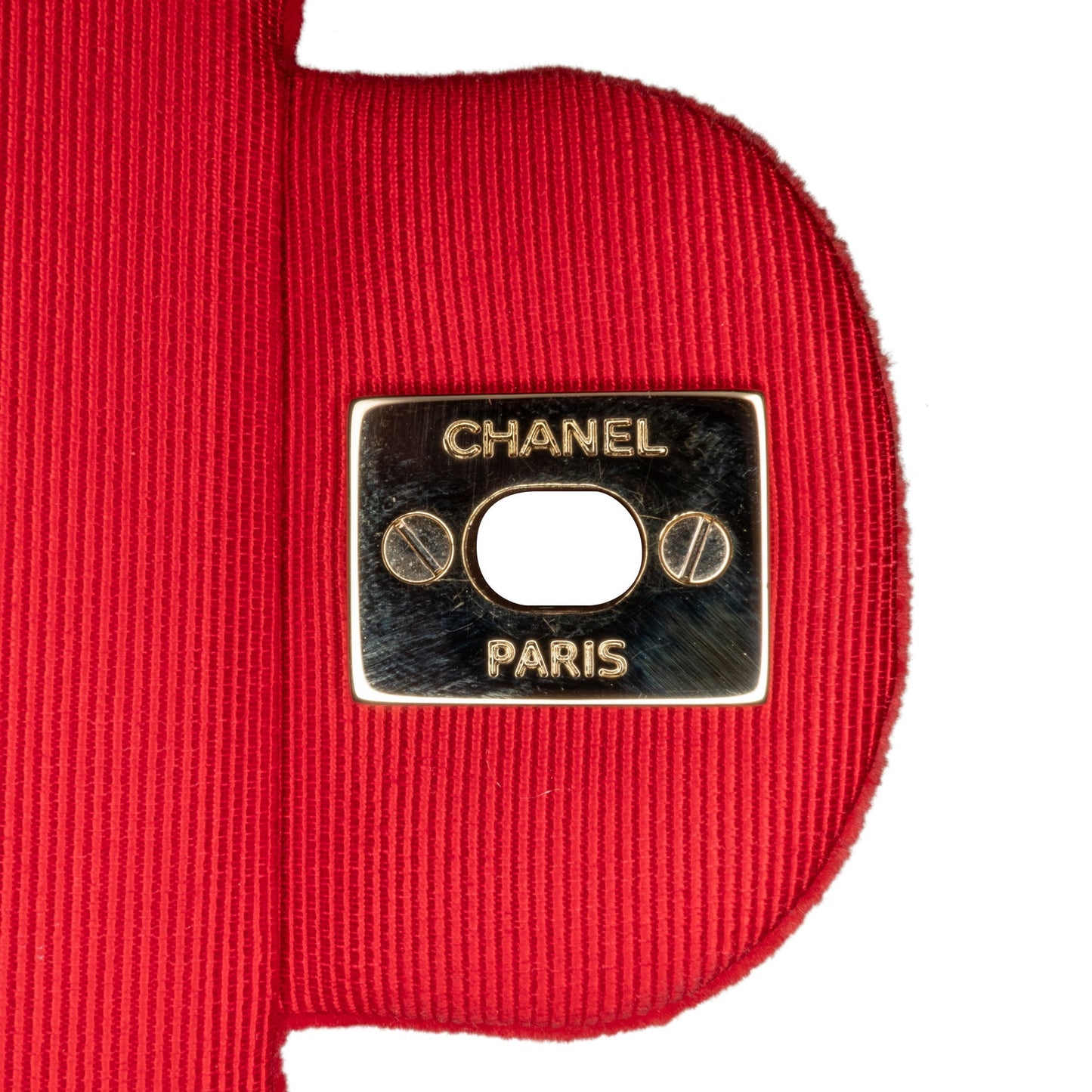 Chanel Medium Classic Velvet Double Flap Red