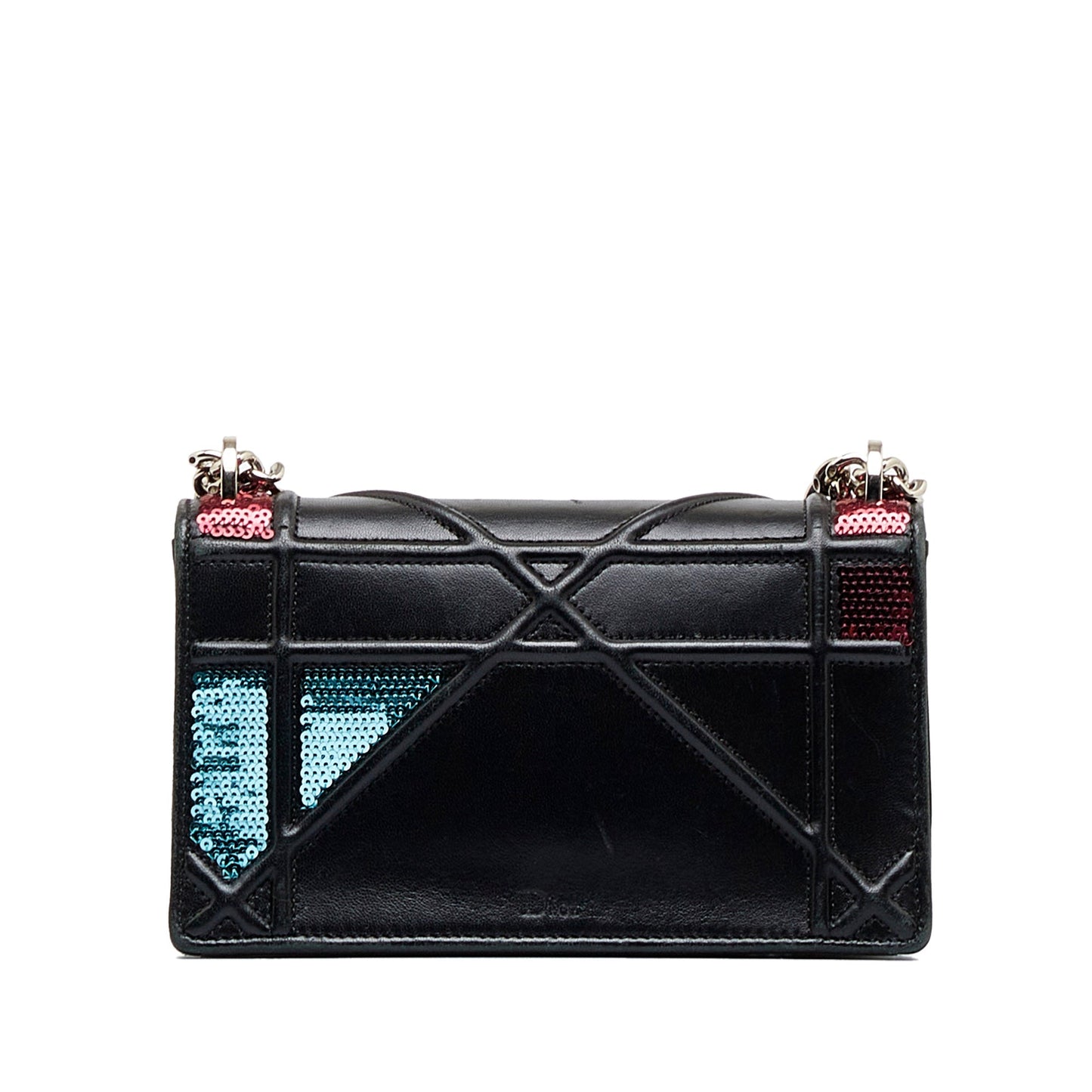 Dior Mini Diorama Sequin Flap Black
