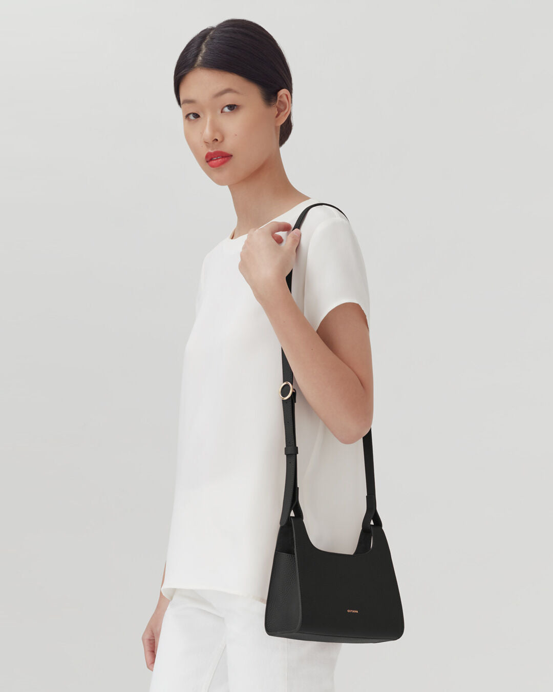 Cuyana Mini Double Loop Bag - Black