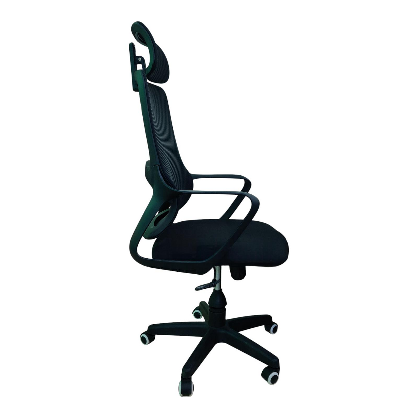 Roomloft Benji Black Fabric Swivel Office Chair – Adjustable Height & 360° Swivel