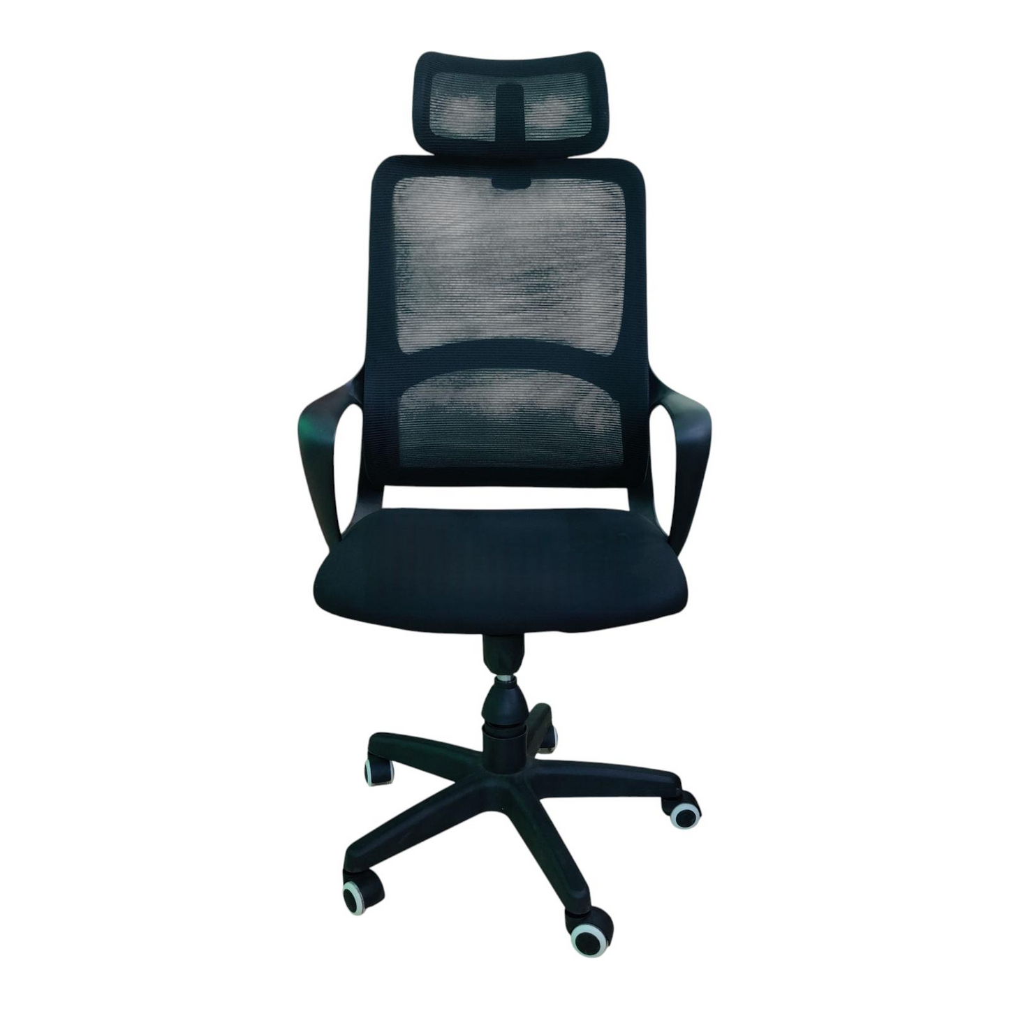 Roomloft Benji Black Fabric Swivel Office Chair – Adjustable Height & 360° Swivel