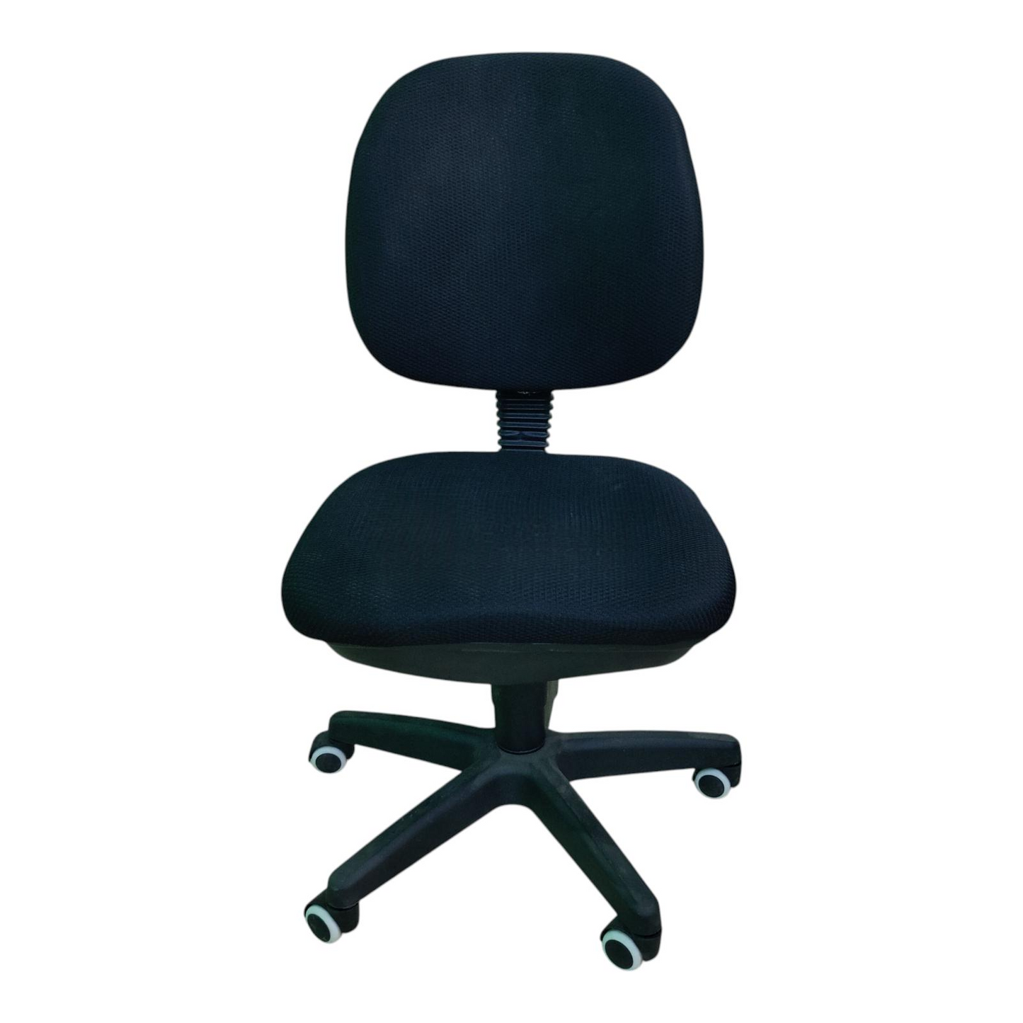 Roomloft Jasper Black Fabric Swivel Office Chair – Gas Lift Height Adjustment & Lockable Recline