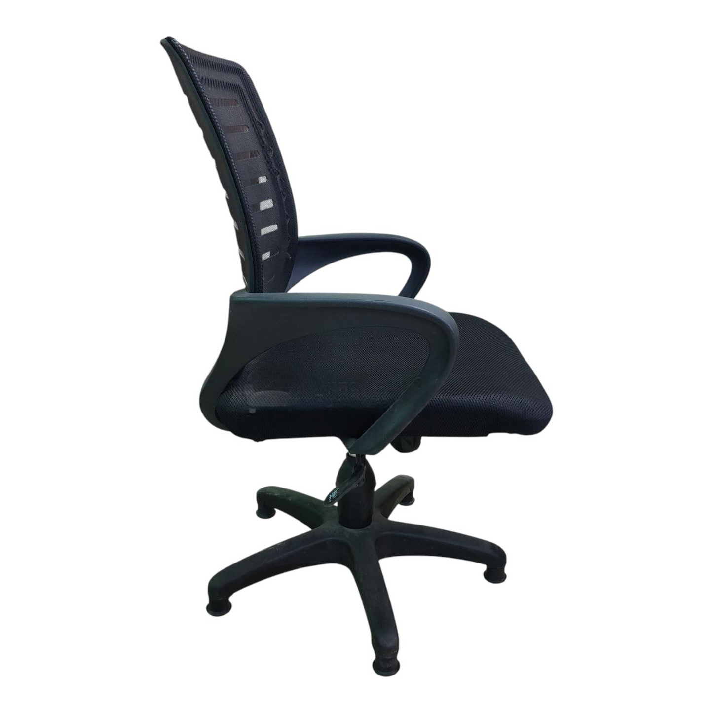 Roomloft Charlie Black Fabric Swivel Office Chair – Adjustable Height & Tilt Tension Control