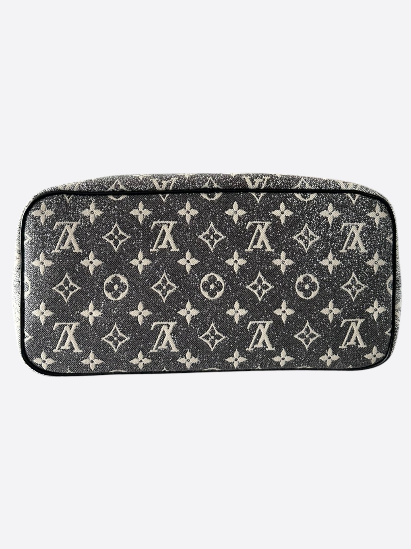 Louis Vuitton Grey & White Denim Monogram Neverfull MM