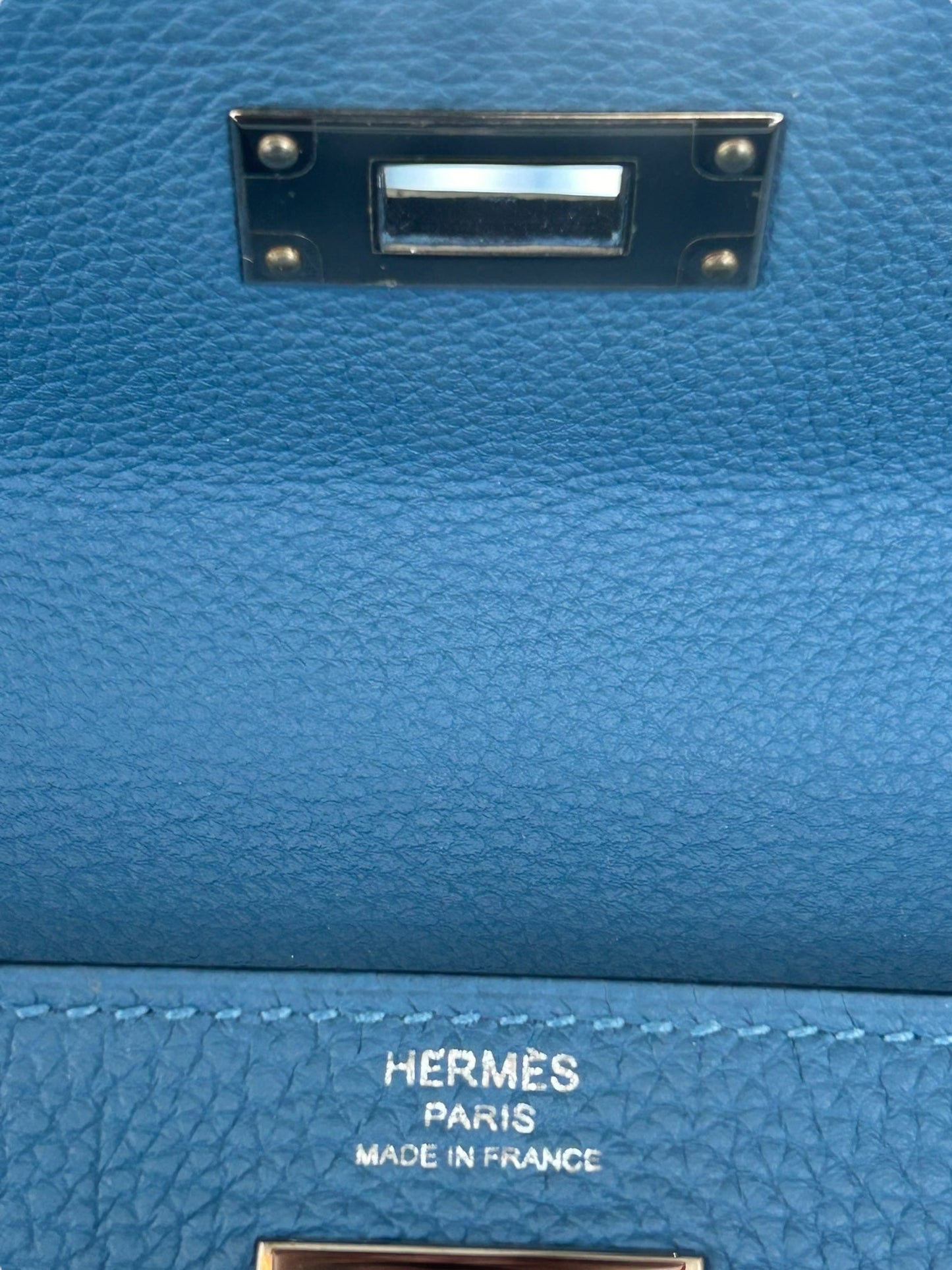 Hermes Blue Azure Togo Kelly 28