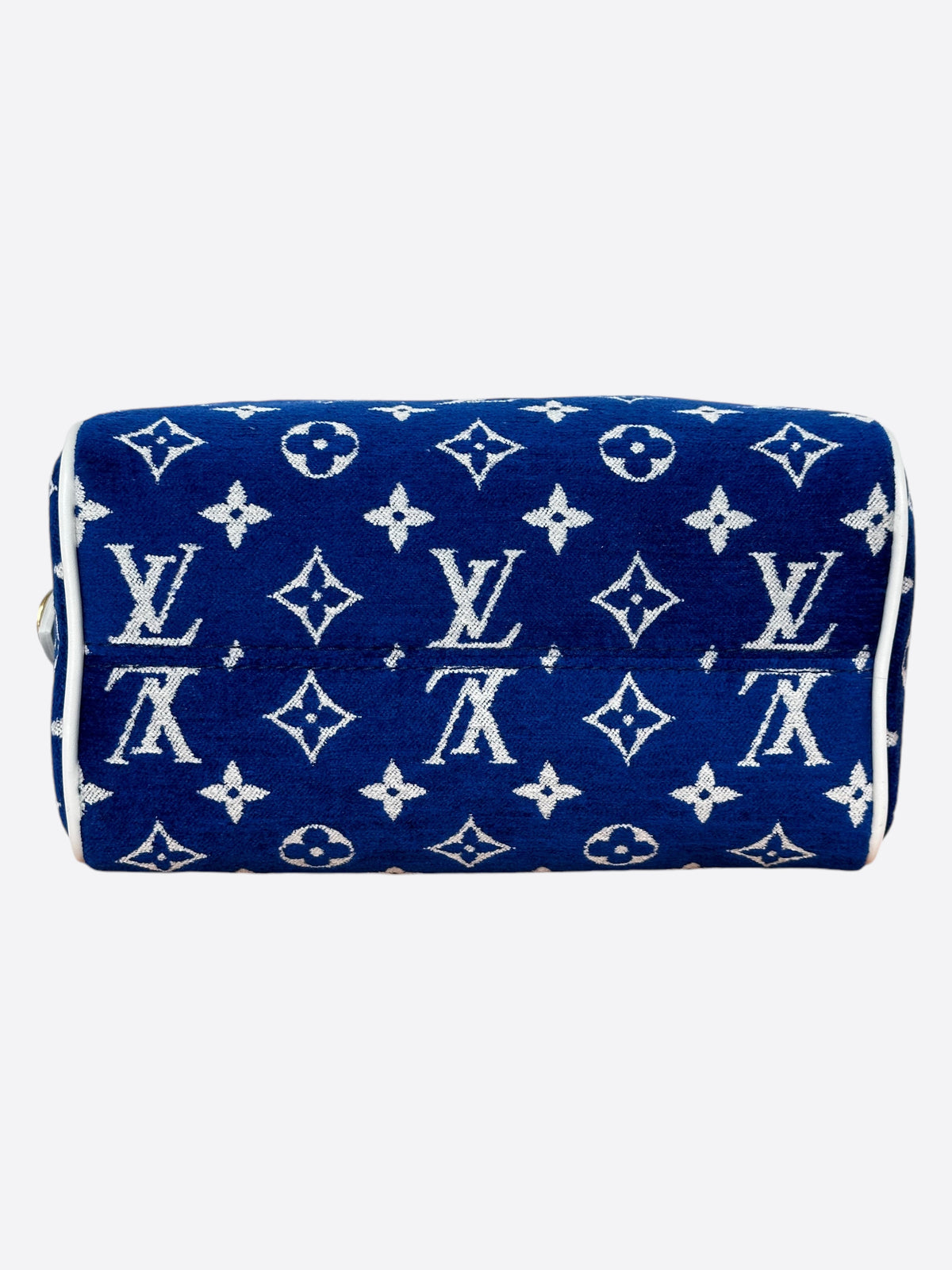 Louis Vuitton Blue & White Tennis Monogram Speedy 20
