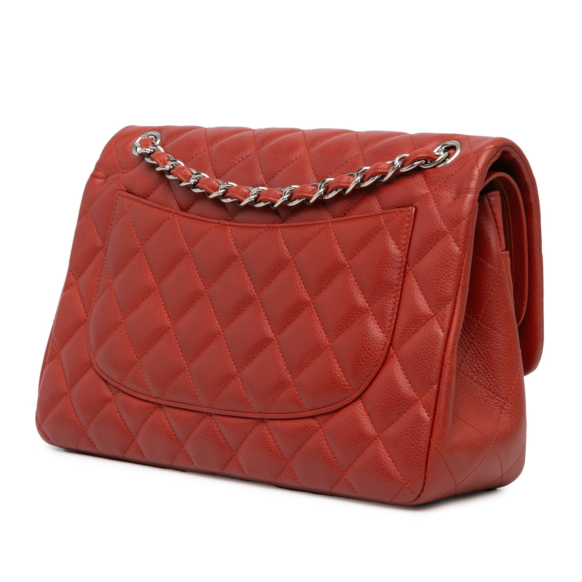 Chanel Jumbo Classic Caviar Double Flap Orange