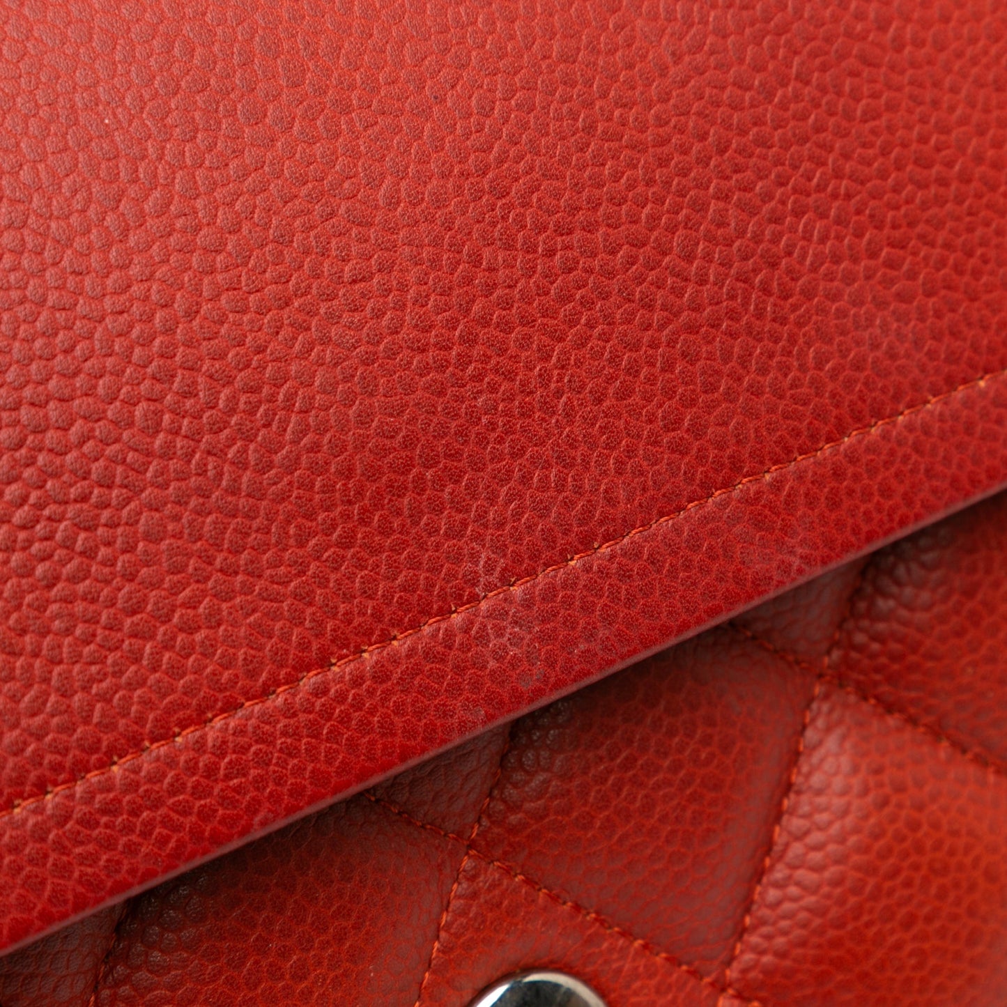 Chanel Jumbo Classic Caviar Double Flap Orange
