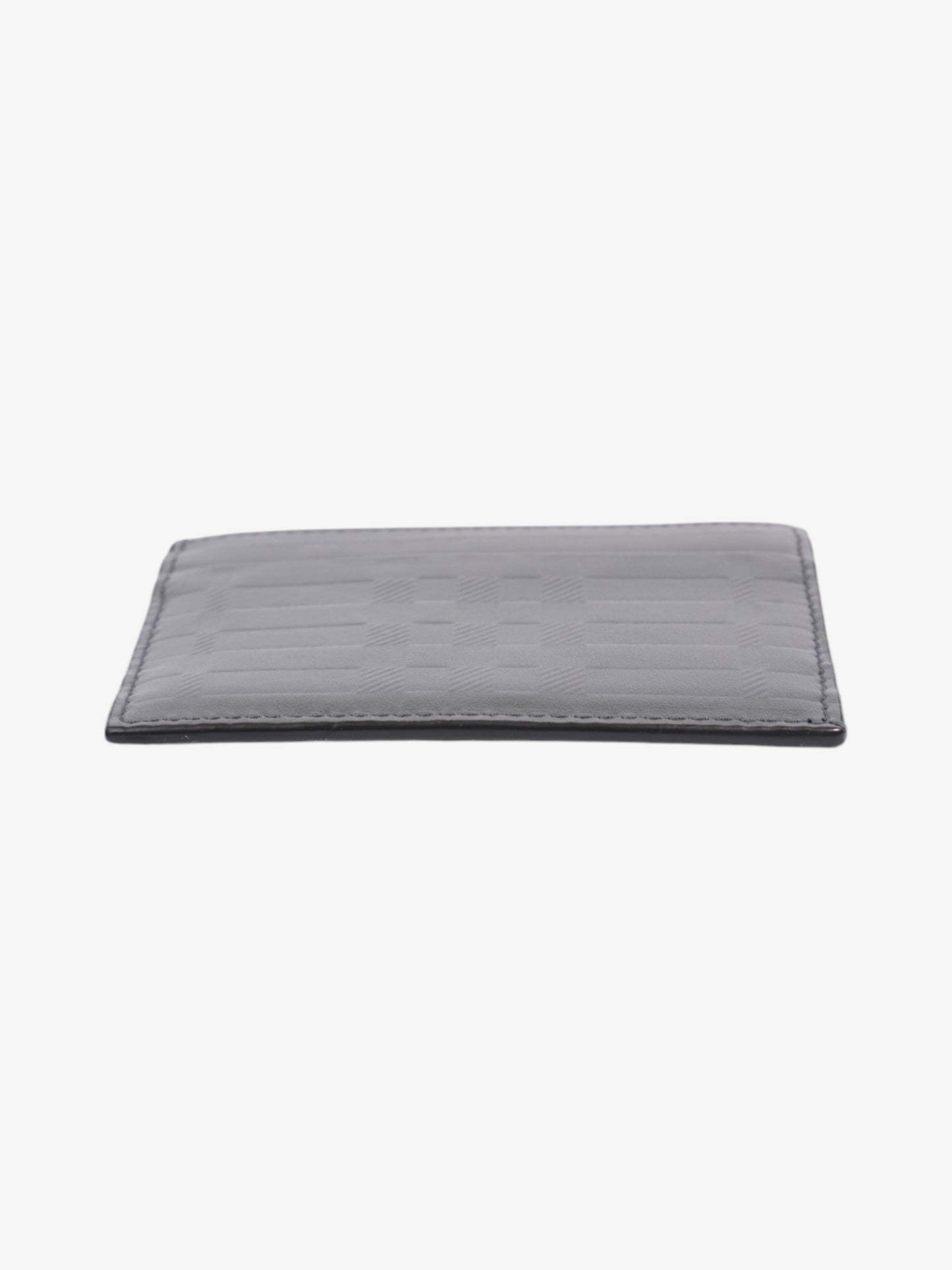 Burberry Embossed Card holder Grey Embossed Leather