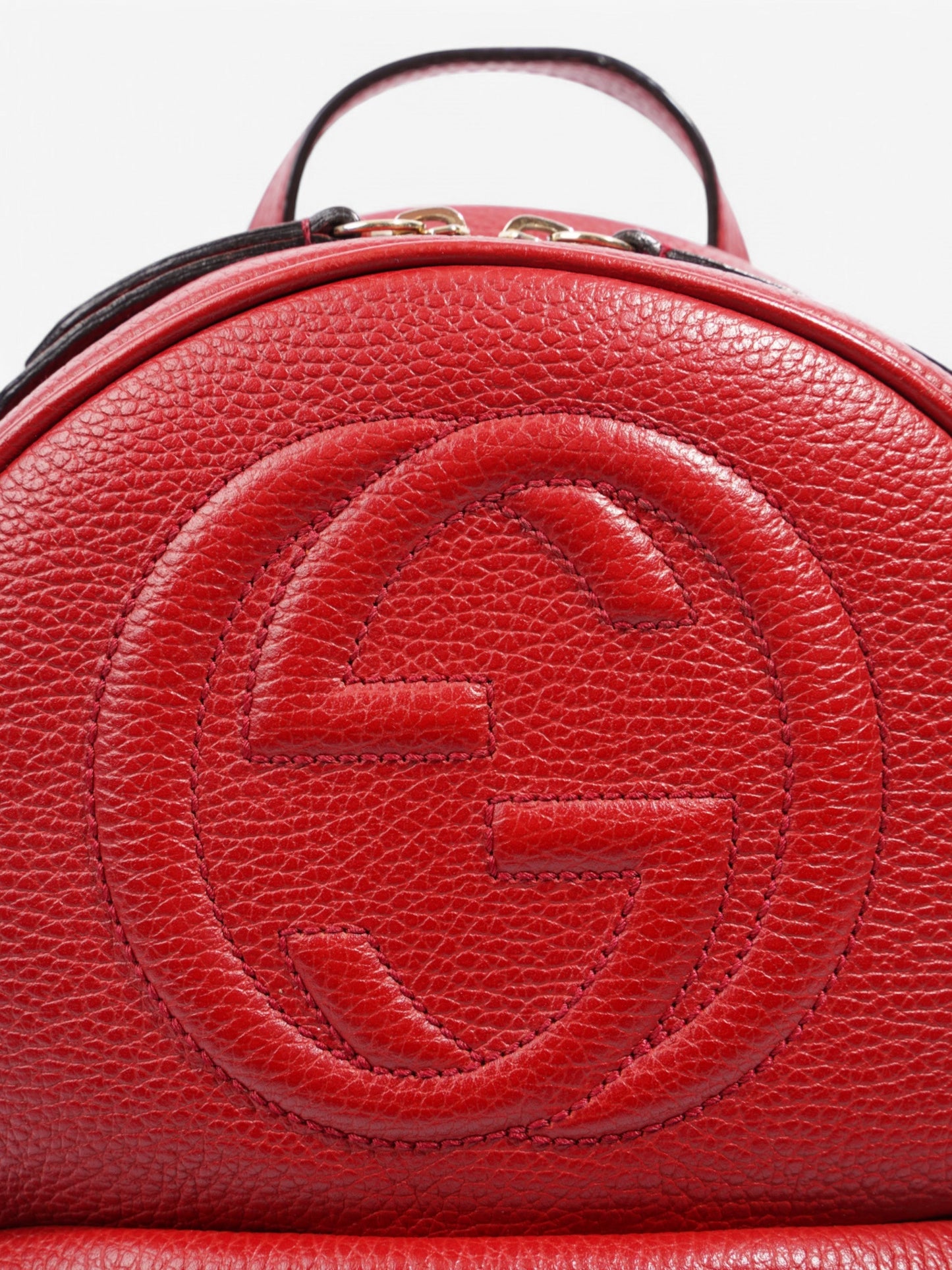 Gucci Soho Disco Backpack Red Leather