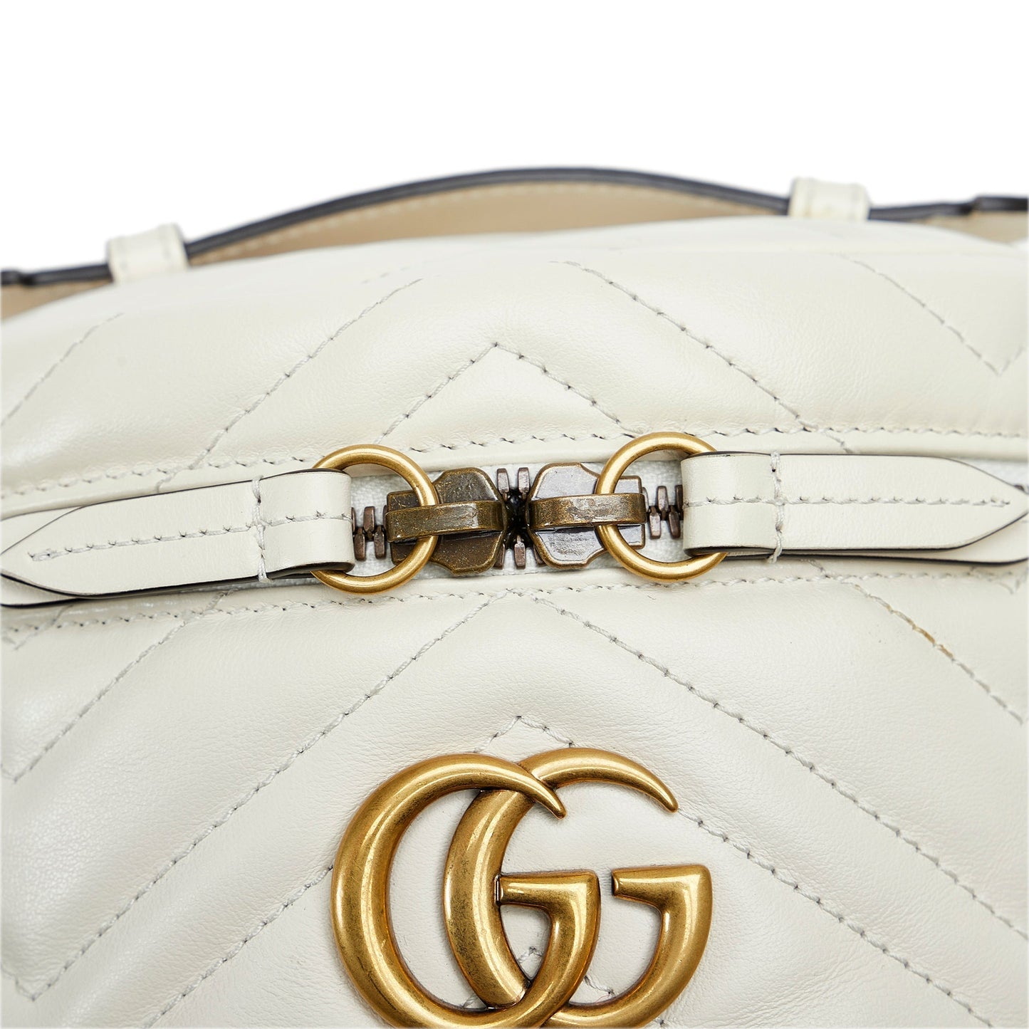 Gucci Mini GG Marmont Matelasse Backpack White