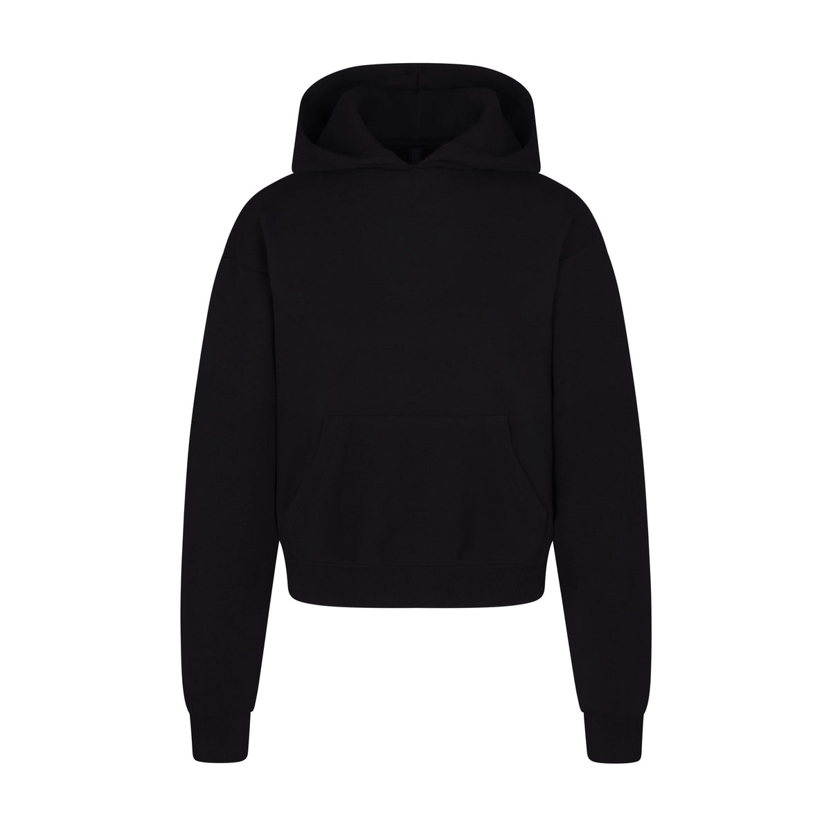 Skims Cotton Fleece Classic Hoodie - Onyx