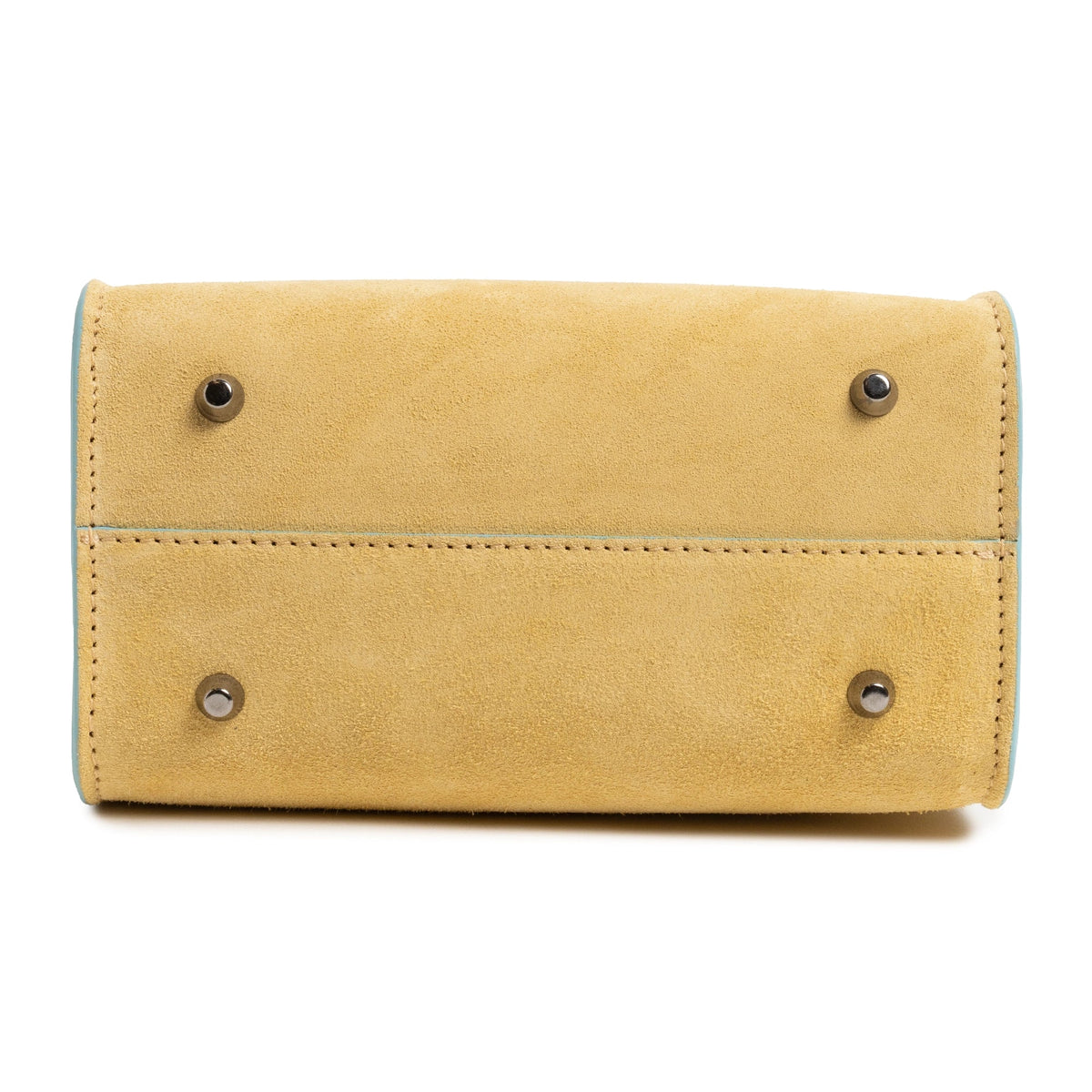 Twist Small Leather Suede Tote in Vanilla