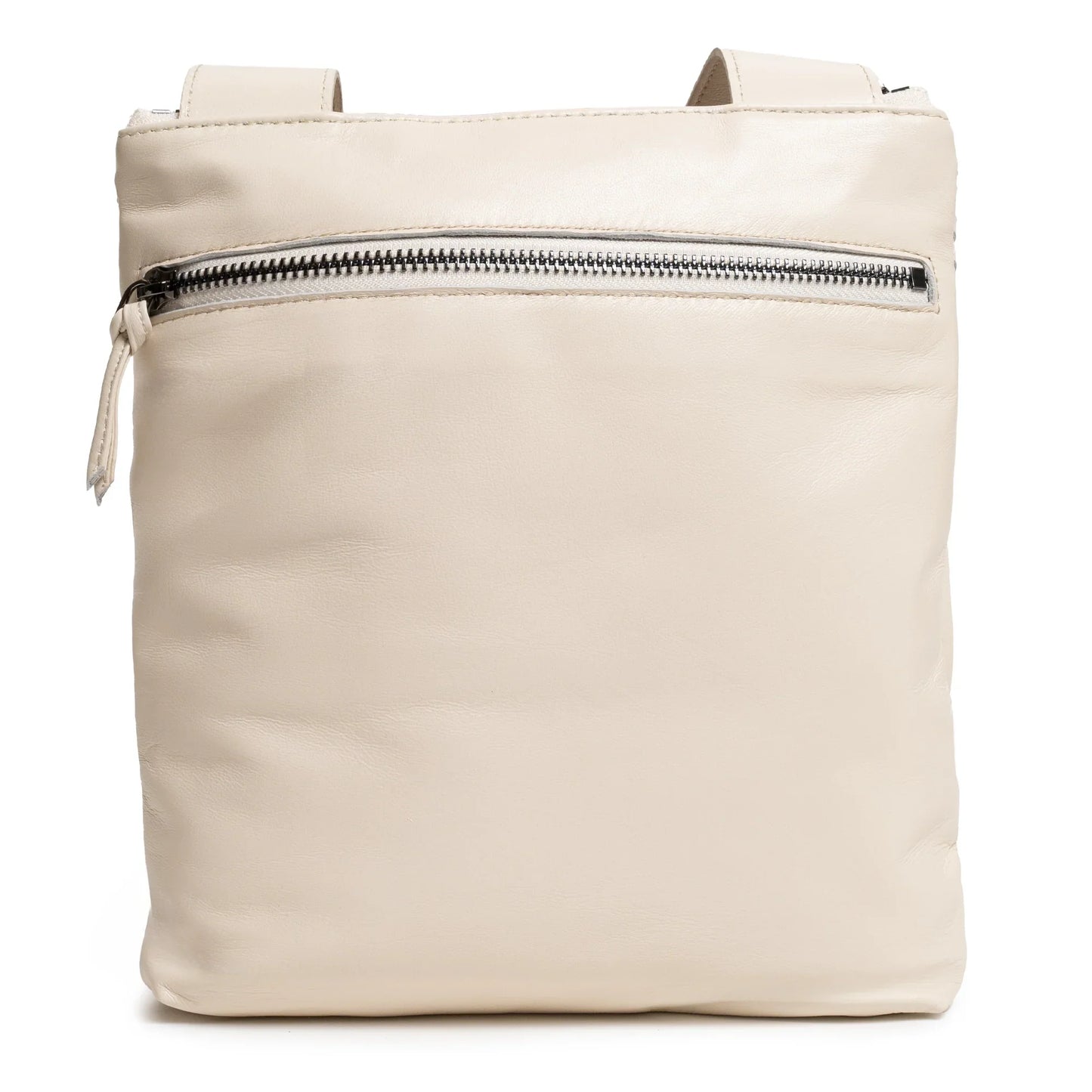 Kim Leather Crossbody Bag Intreccio Optical in Ivory
