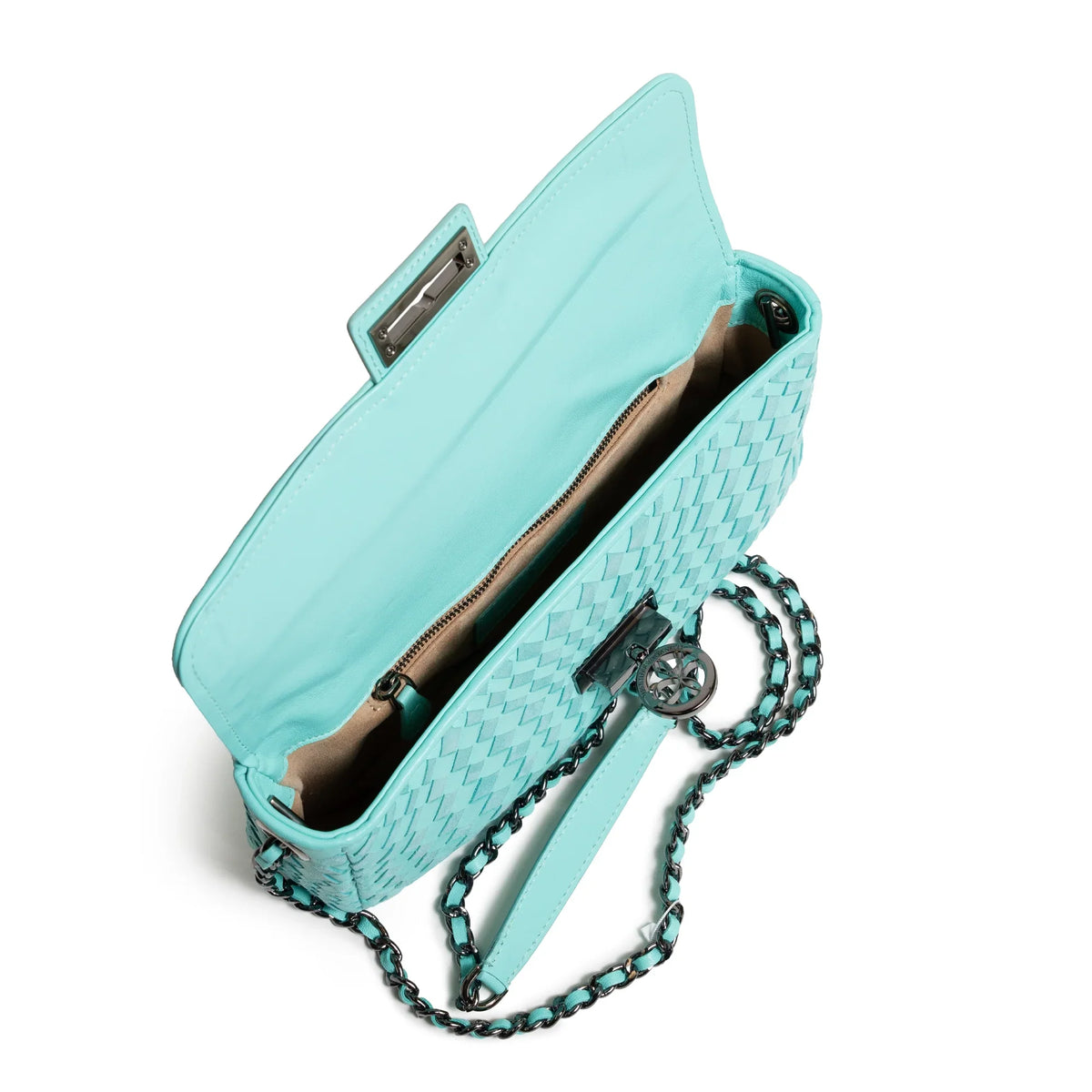 Long Chicca Women Intrecciato Leather Bag in Twinkletif Nappa and Suede
