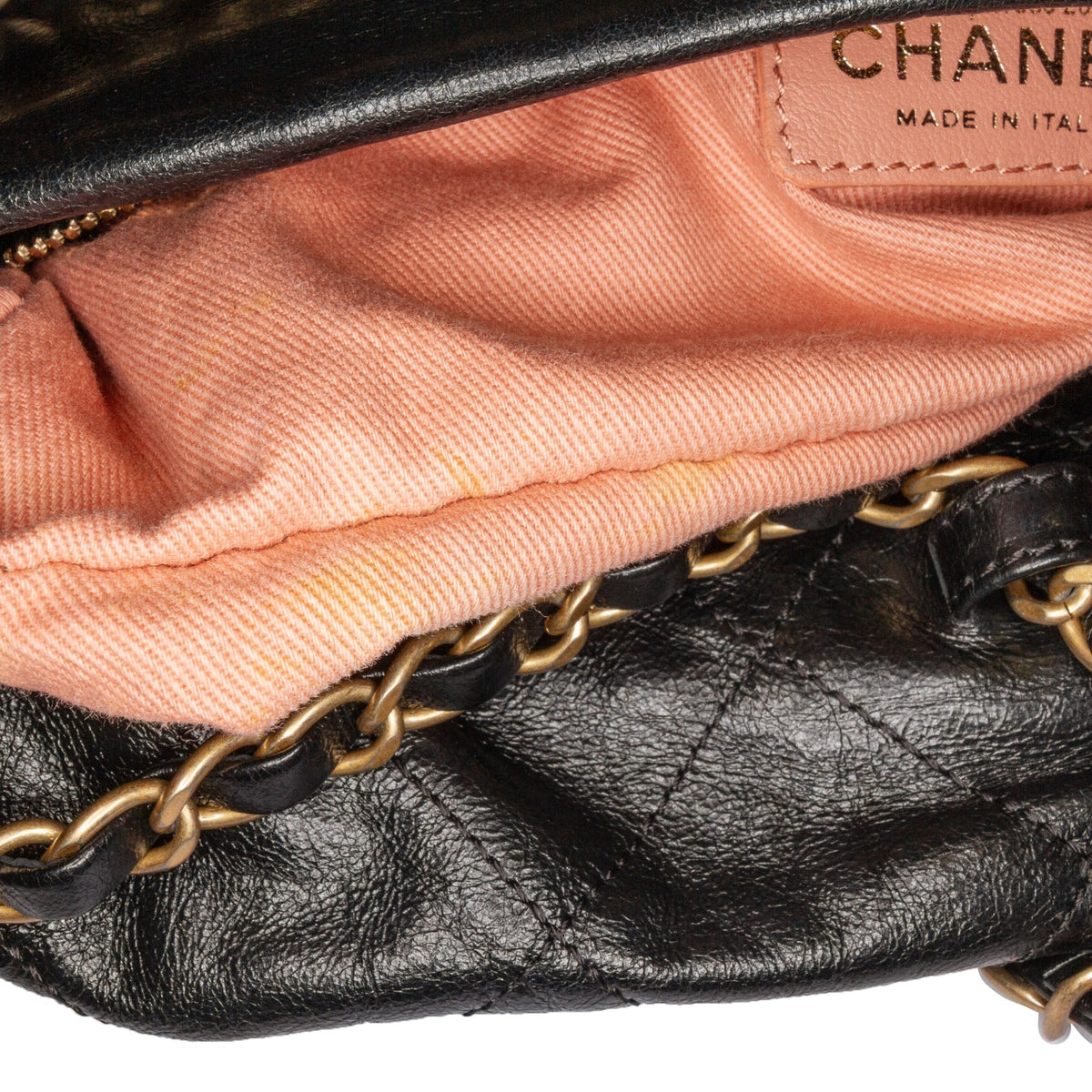 Chanel Aged Calfskin Midnight Swim Baluchon Bag Black