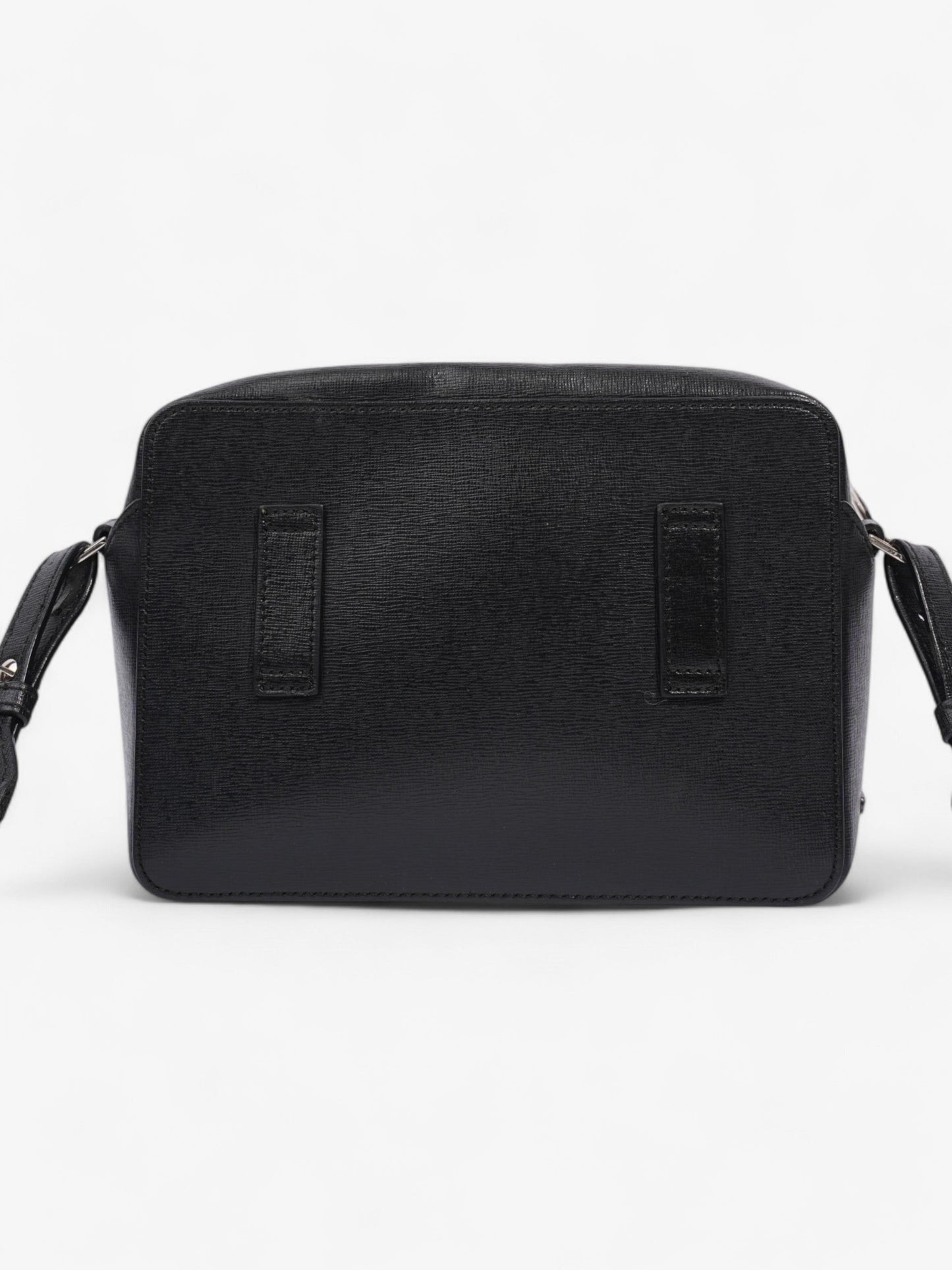 Off White Diag Camera Bag Black / White Leather