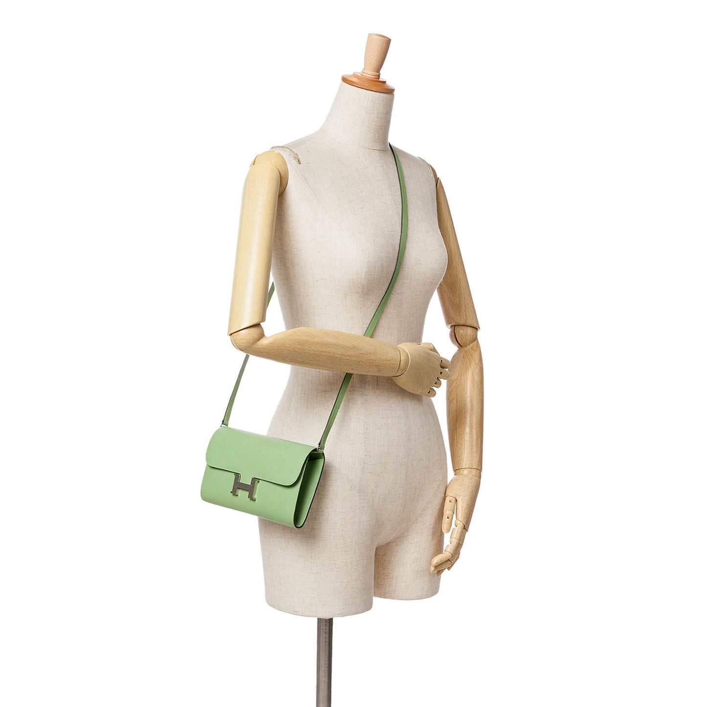 Hermès Epsom Constance Long To Go Wallet Green