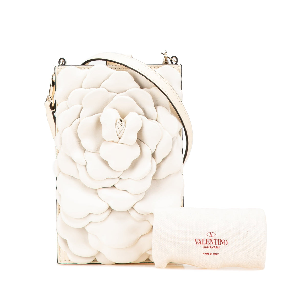 Valentino Nappa Atelier 03 Rose Edition Messenger Bag White