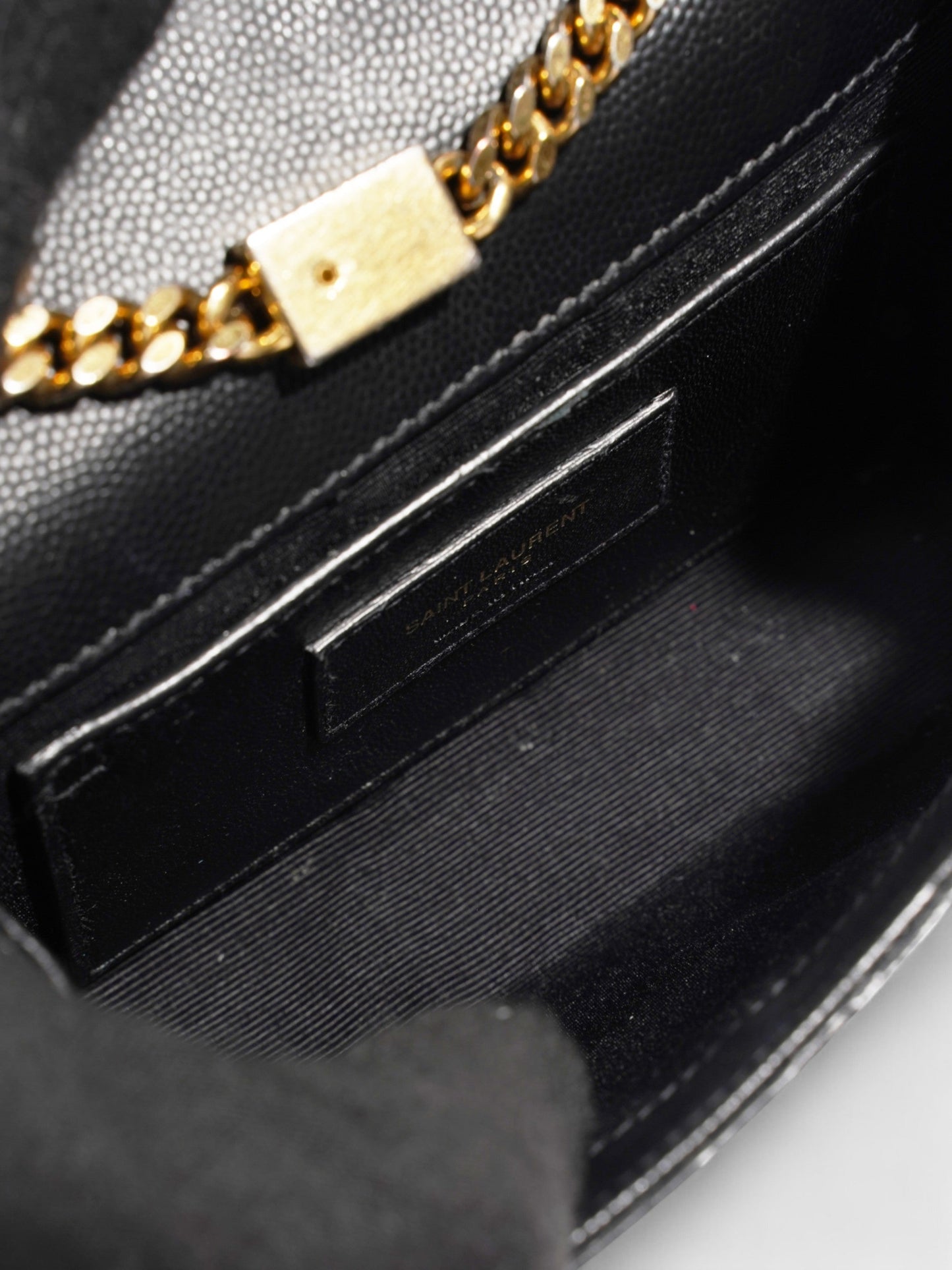 Saint Laurent Kate Black Grained Leather Small