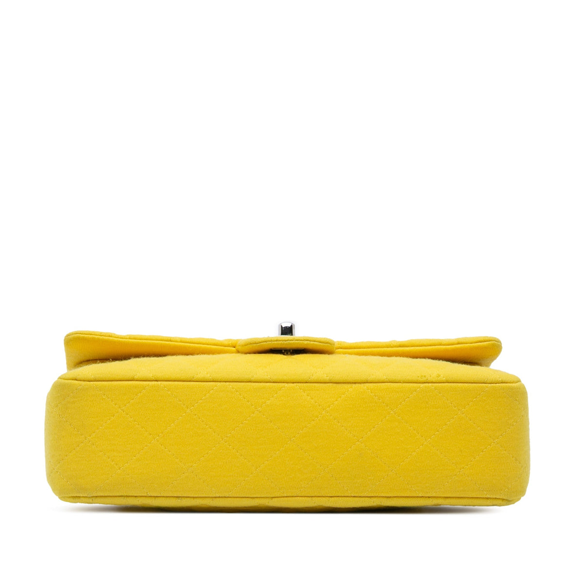 Chanel Medium Classic Jersey Double Flap Yellow