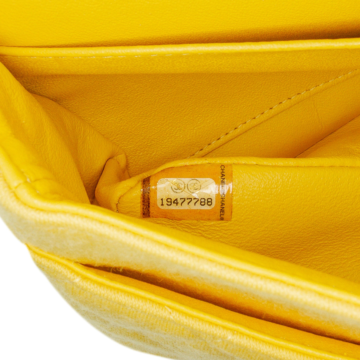 Chanel Medium Classic Jersey Double Flap Yellow