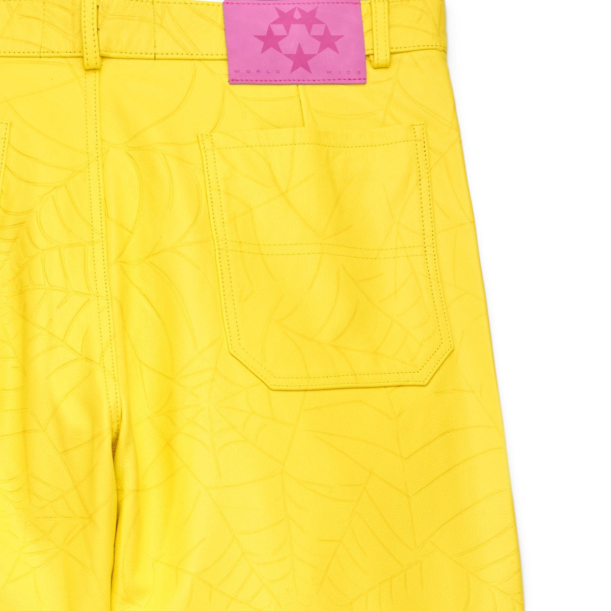 DEBOSSED WEB LEATHER PANT