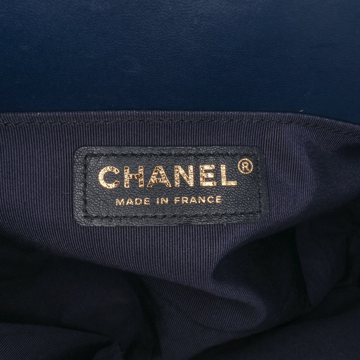 Chanel Old Medium Quilted Lambskin Boy Flap Blue