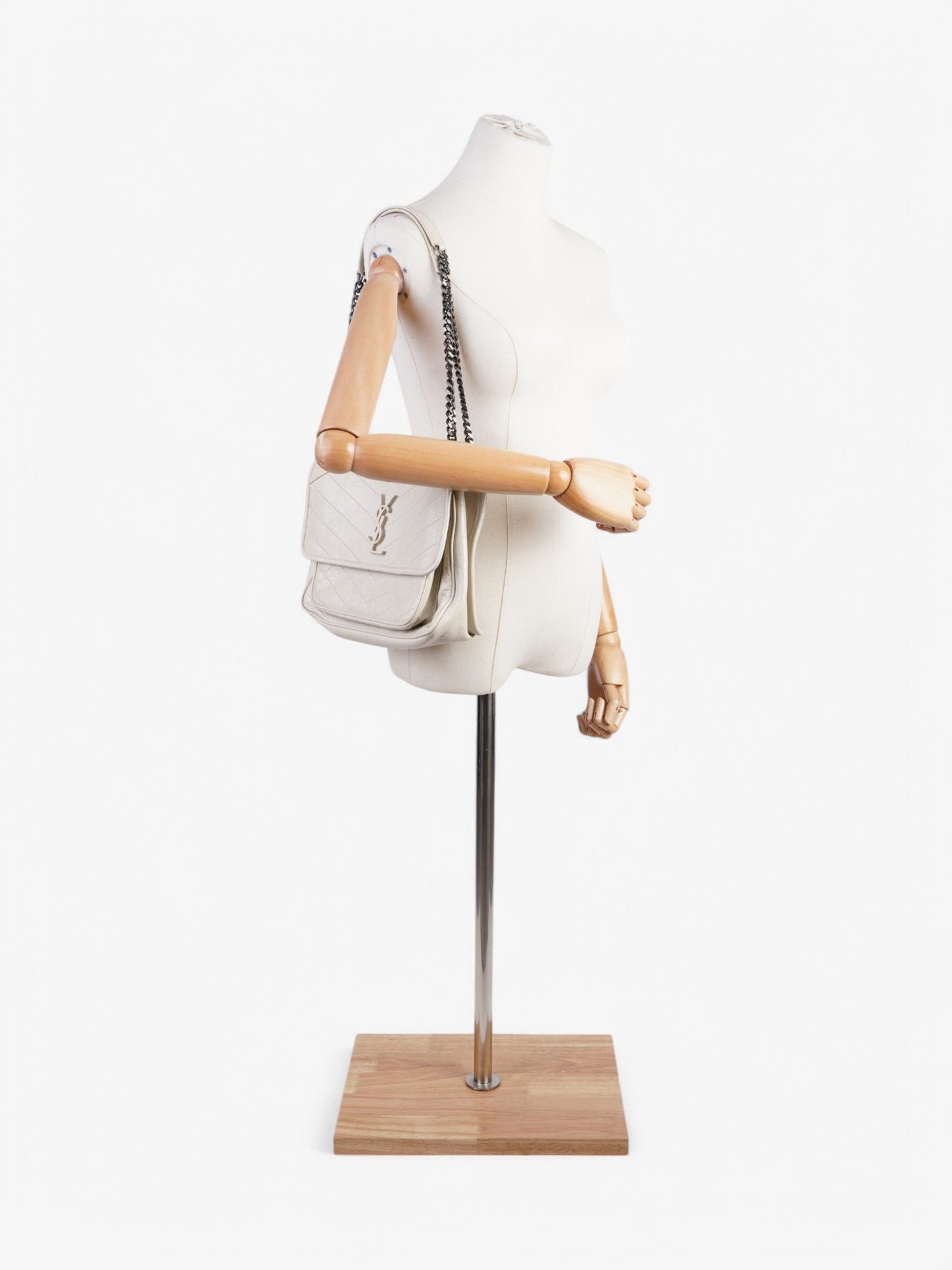 Saint Laurent Niki Cream Leather Medium