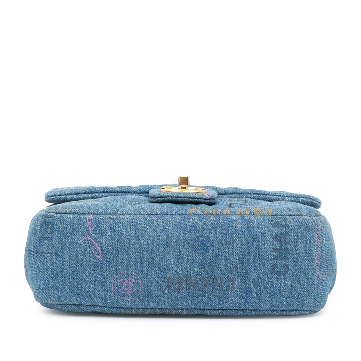 Chanel Mini Rectangular Denim Mood Flap Blue