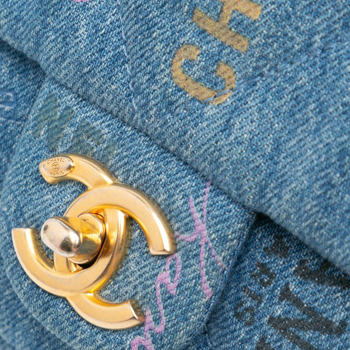 Chanel Mini Rectangular Denim Mood Flap Blue
