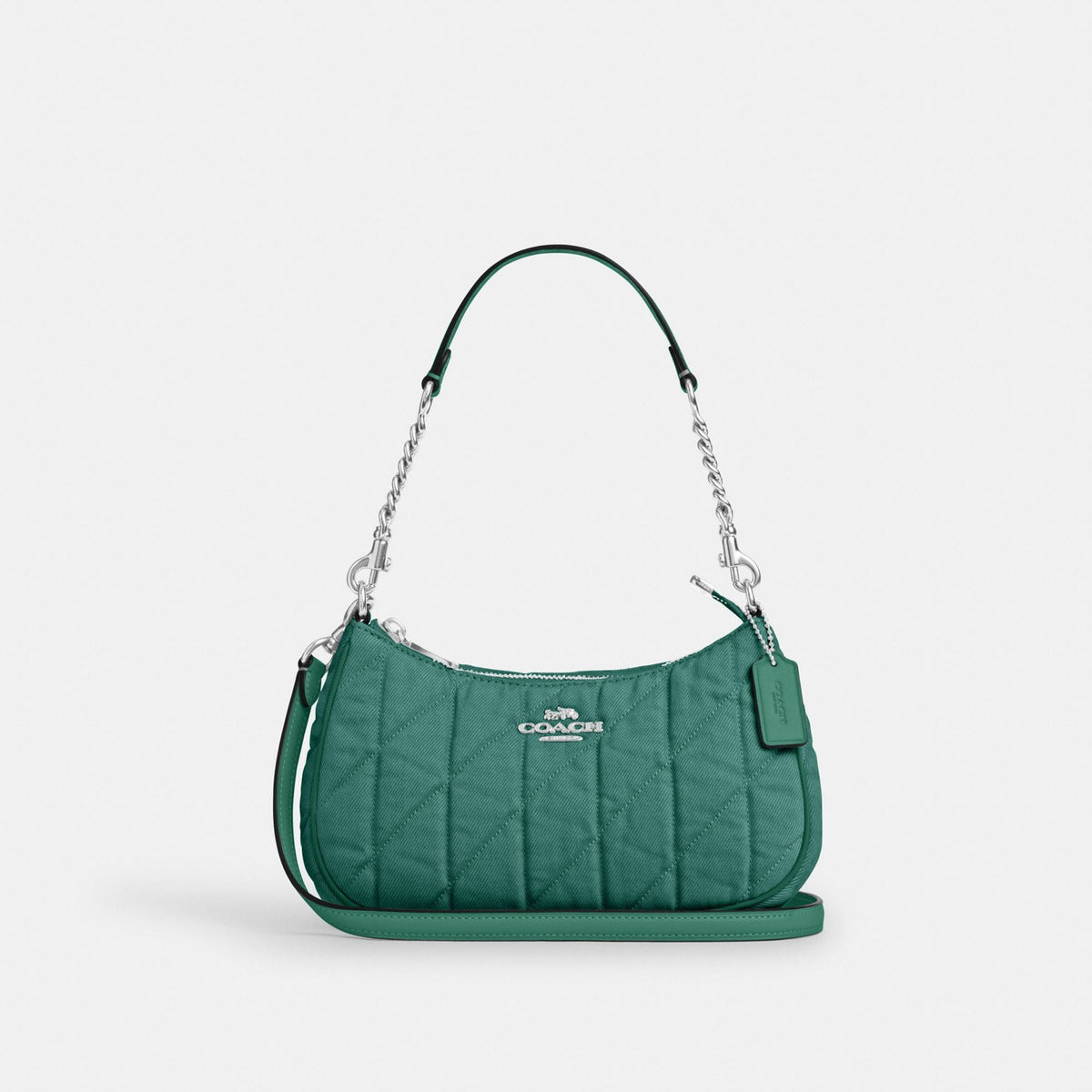 Coach Teri Shoulder Bag - Silver/Ivy/Green