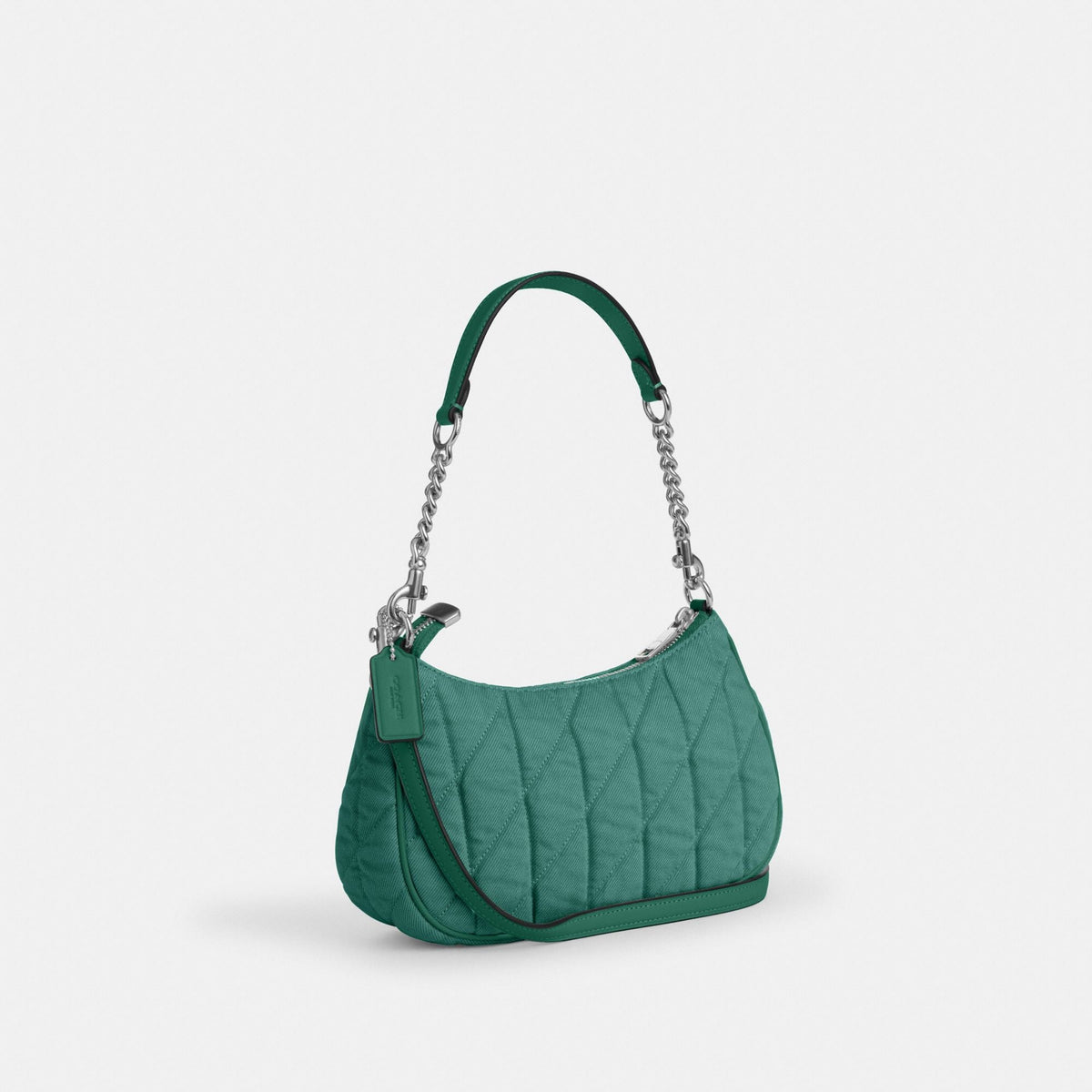 Coach Teri Shoulder Bag - Silver/Ivy/Green