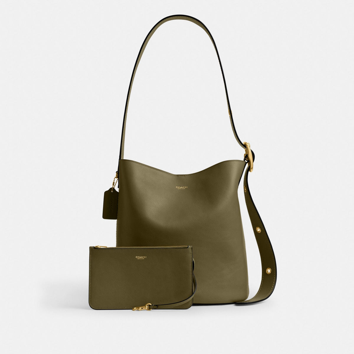 Coach Bleecker Bucket Bag - Brass/Olive