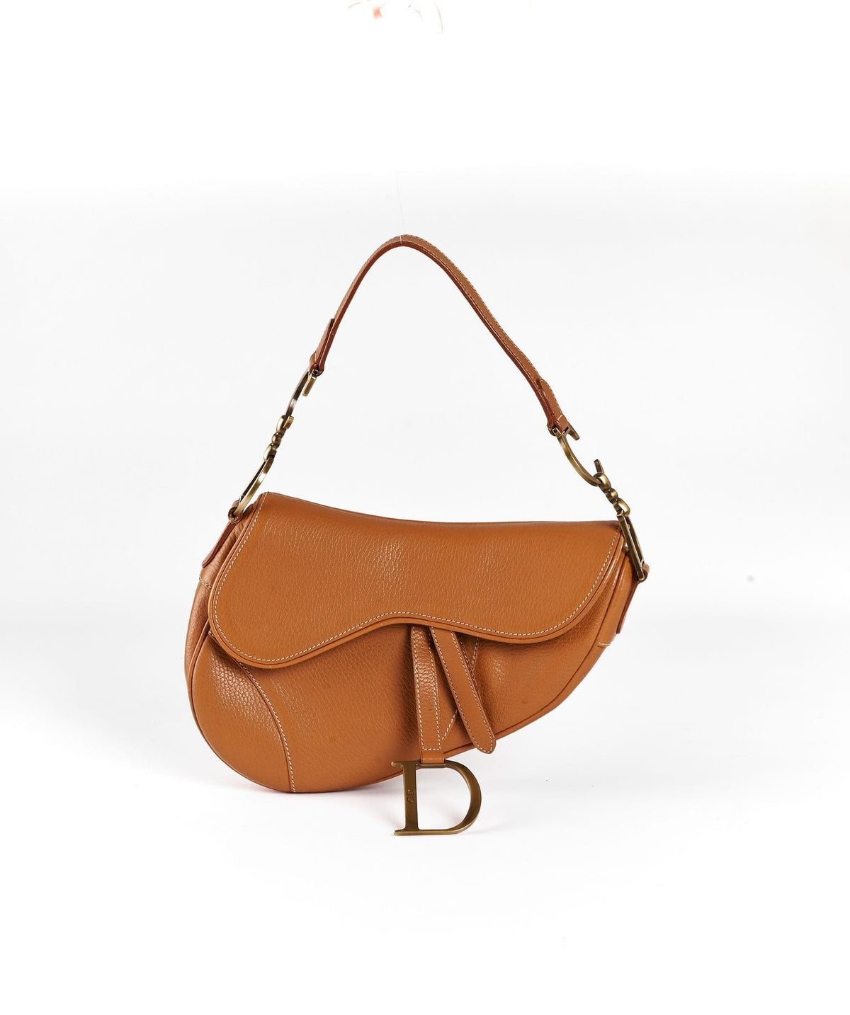 Dior Brown Leather Saddle Bag GHW