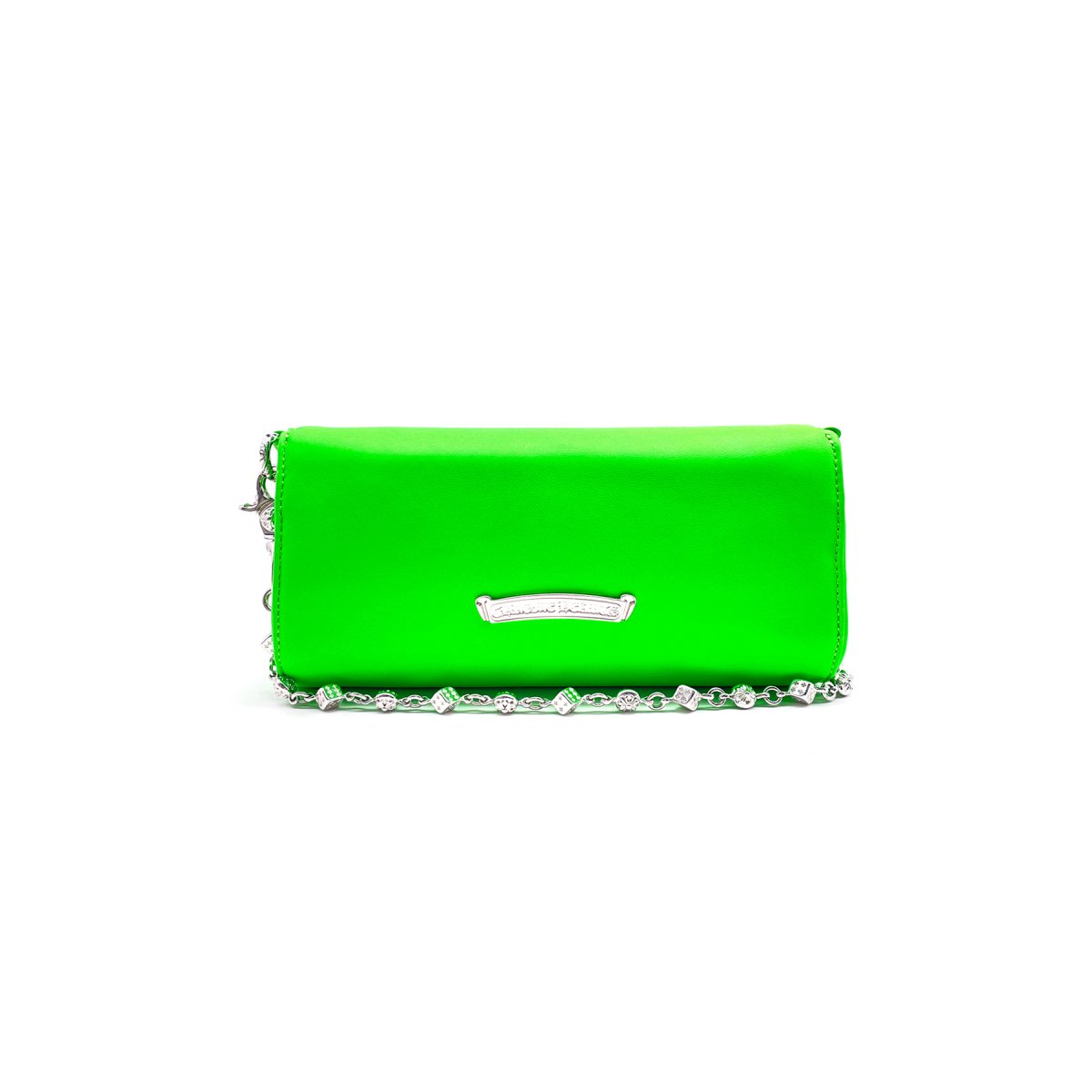 Chrome Hearts Green Silver Cross Dice Chain Bag