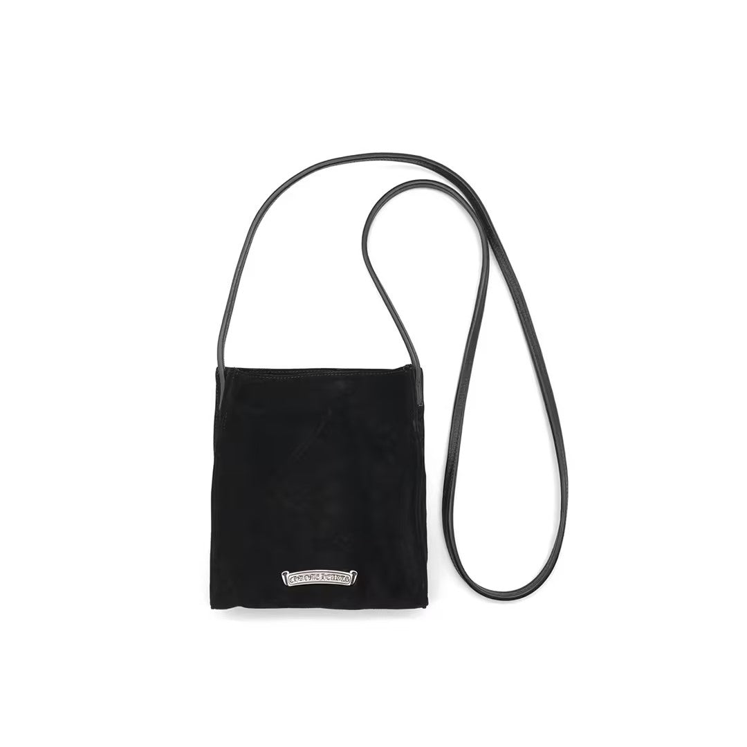 Chrome Hearts Suede Triple Cross Shoulder Bag