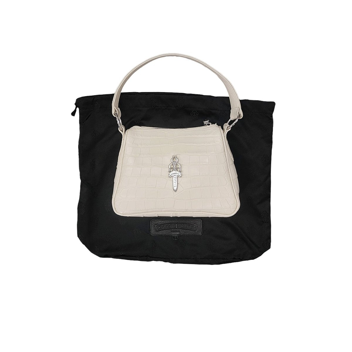 Chrome Hearts White Alligator Leather Nugget Bag