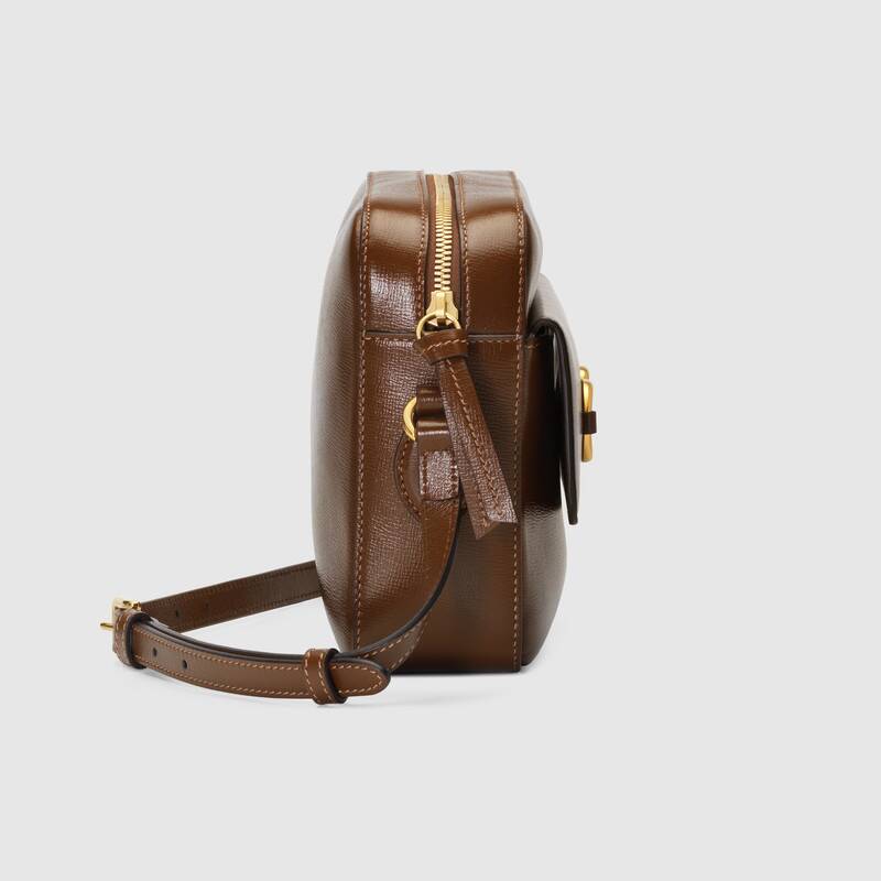 Gucci Horsebit 1955 Shoulder Bag Brown Leather Small