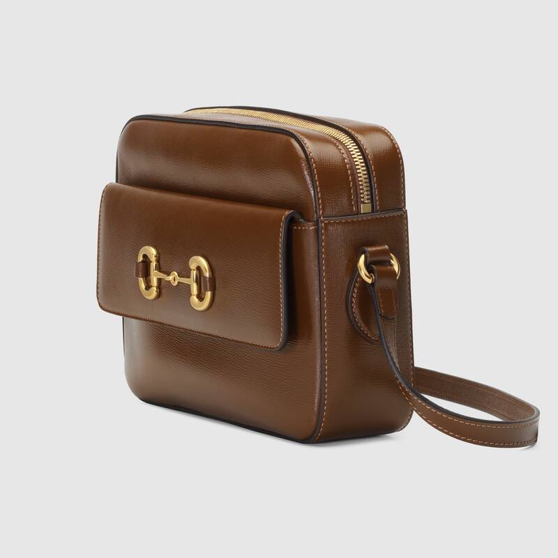 Gucci Horsebit 1955 Shoulder Bag Brown Leather Small