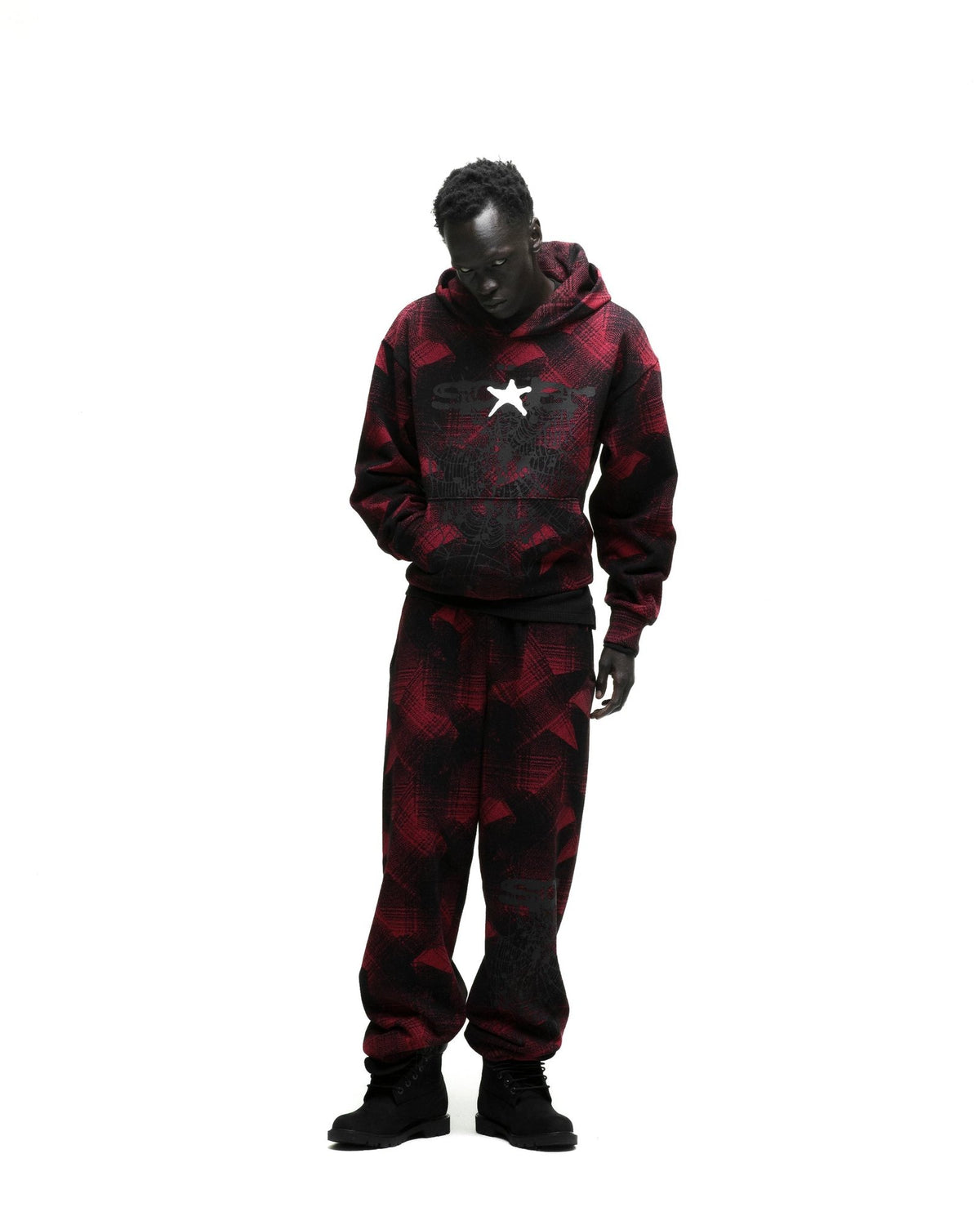 PLAID SPLATT HOODIE