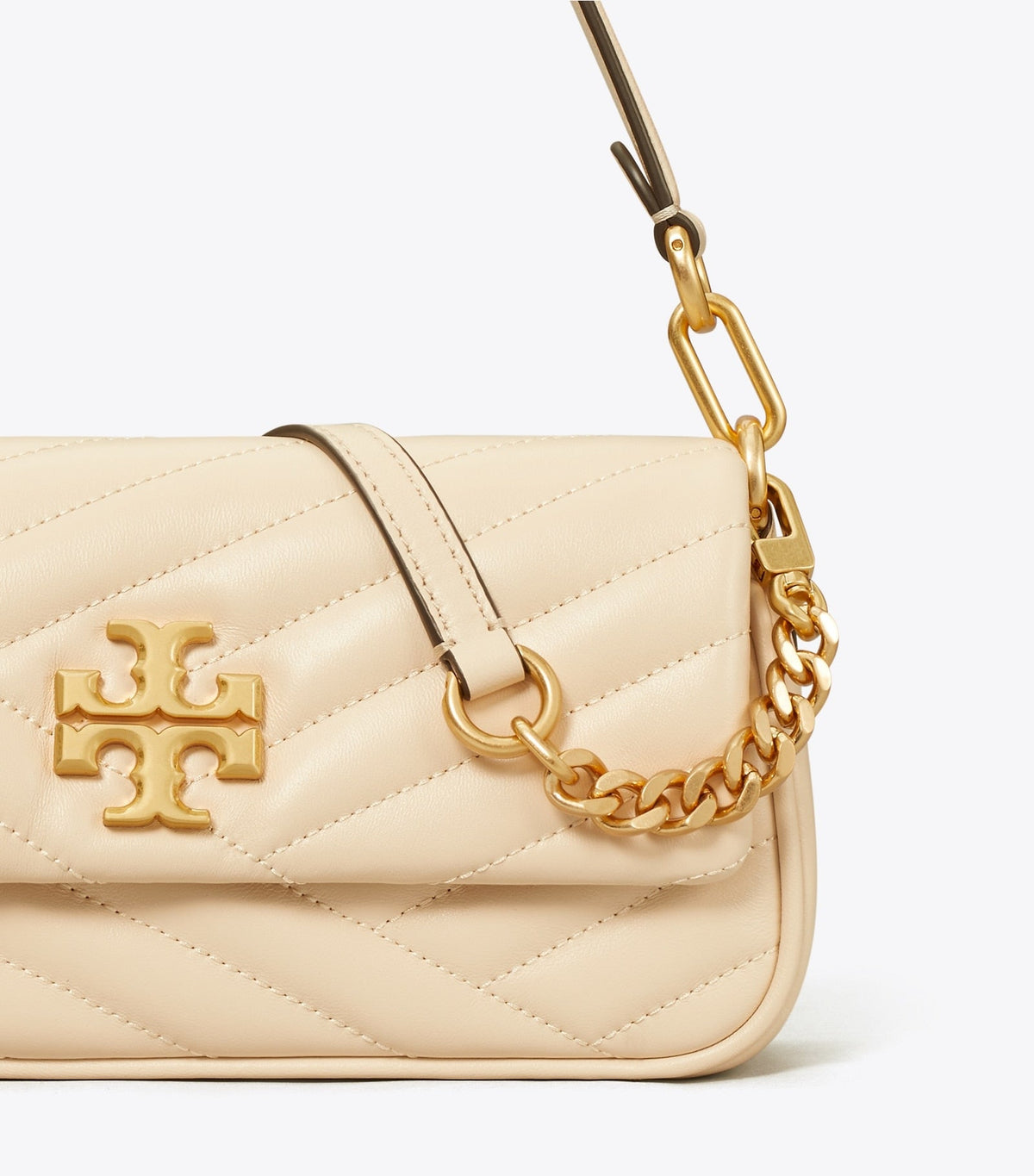 Tory Burch Kira Chevron Small Shoulder Bag - New Cream