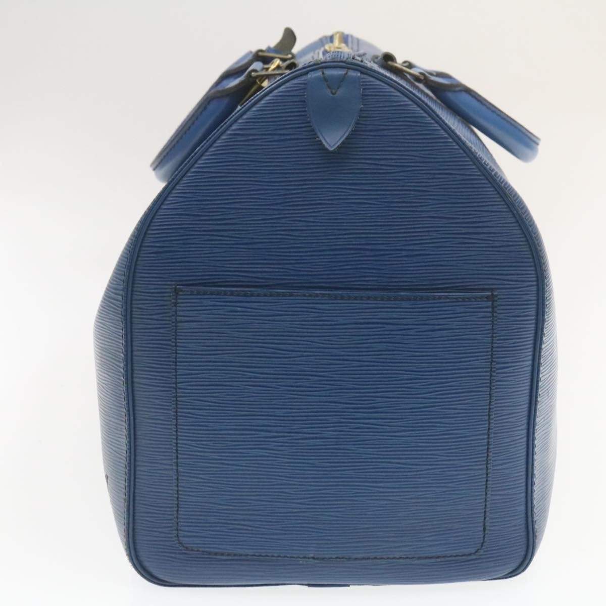 LOUIS VUITTON Epi Keepall 50 Boston Bag Blue VI0990