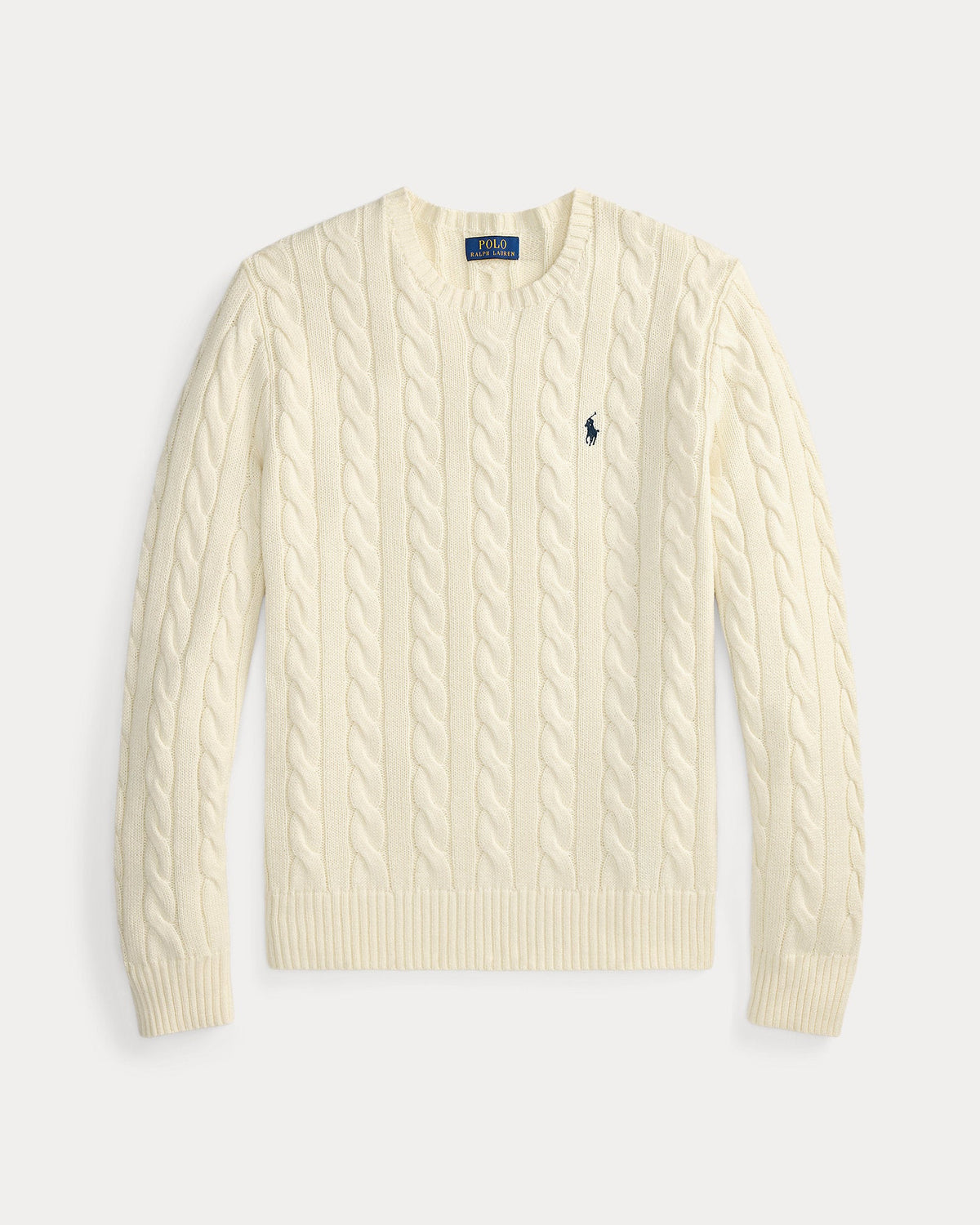 Ralph Lauren Cable-Knit Cotton Sweater - Andover Cream