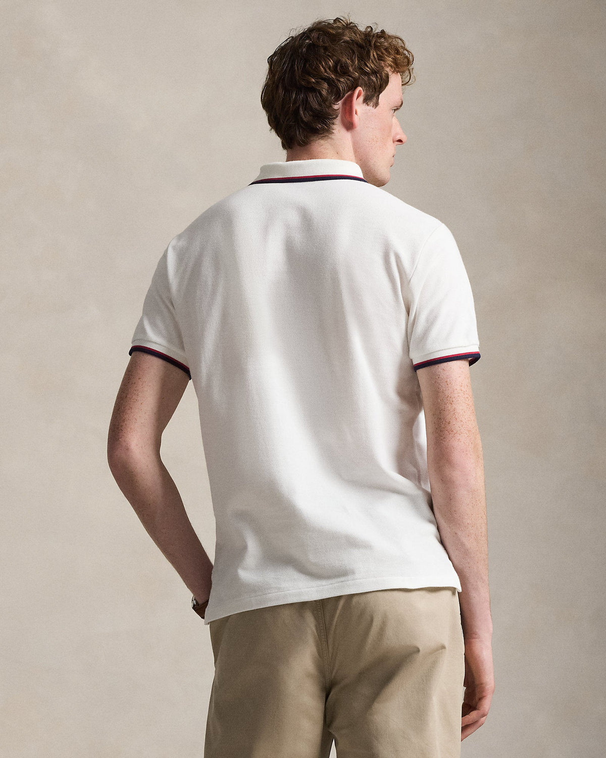 Ralph Lauren Custom Slim Fit Mesh Polo - White