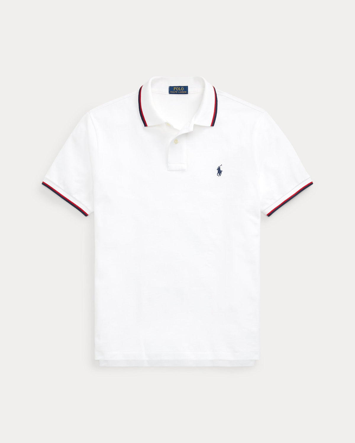 Ralph Lauren Custom Slim Fit Mesh Polo - White