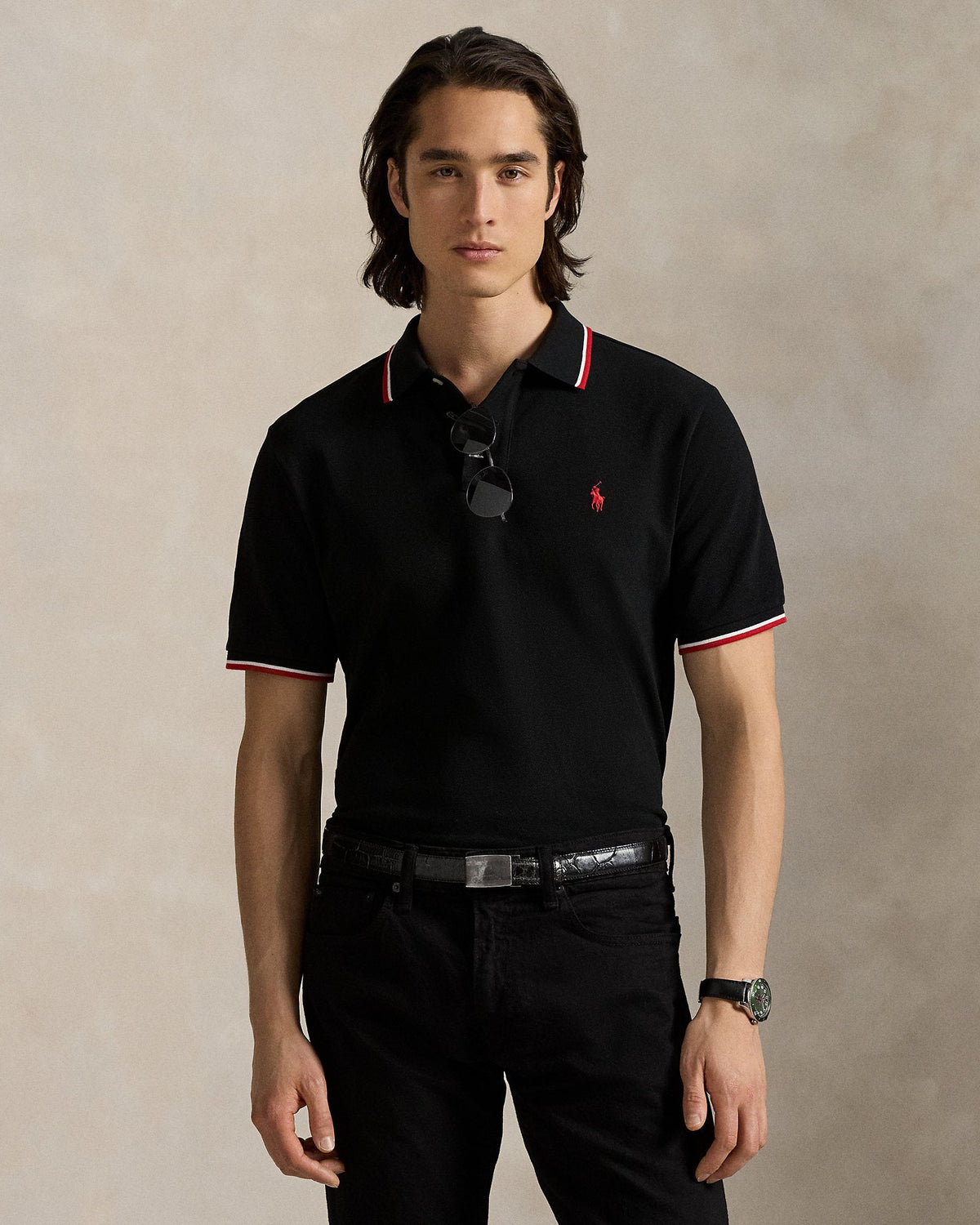 Ralph Lauren Classic Fit Mesh Polo - Polo Black
